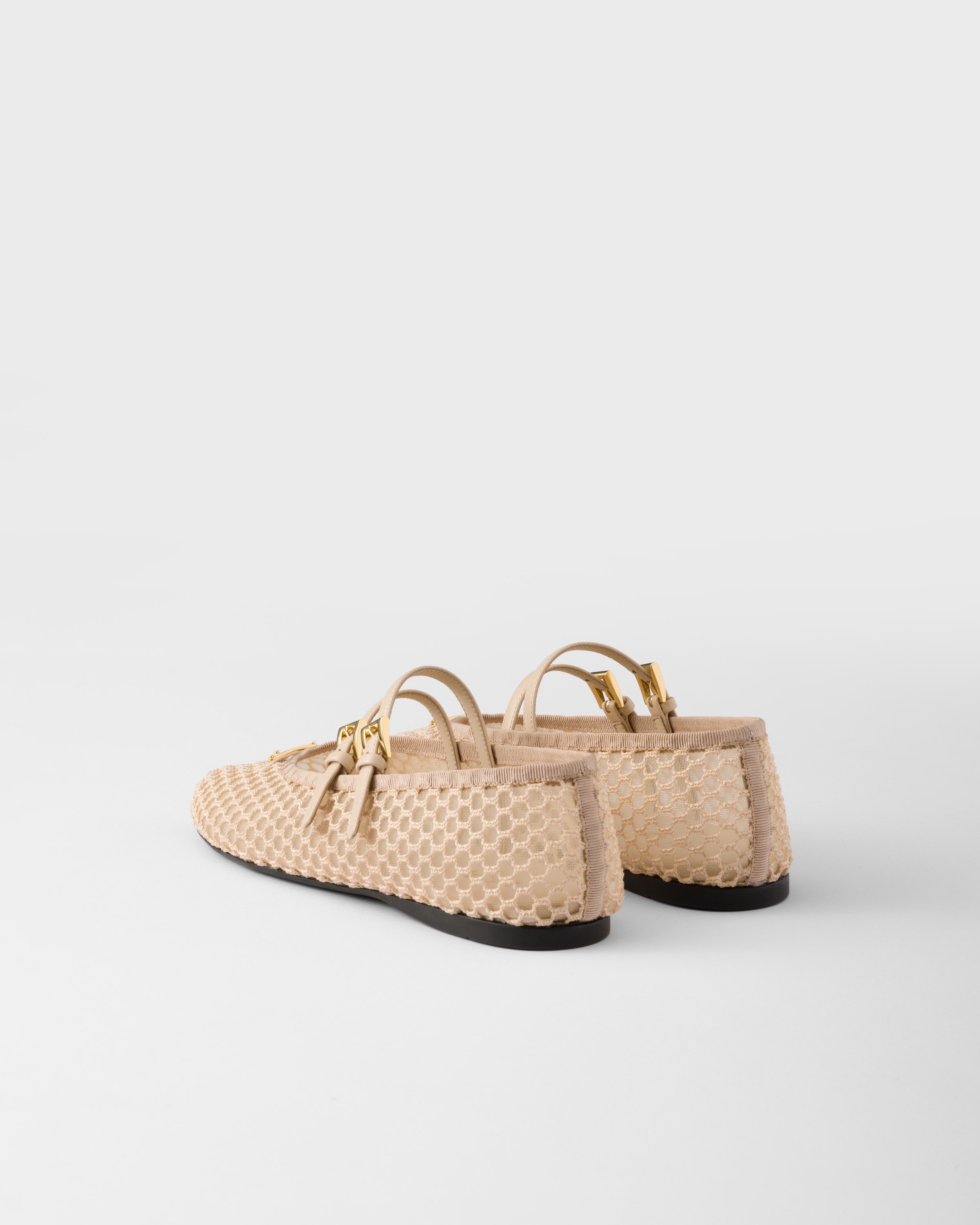 Mesh fabric ballerinas - 4