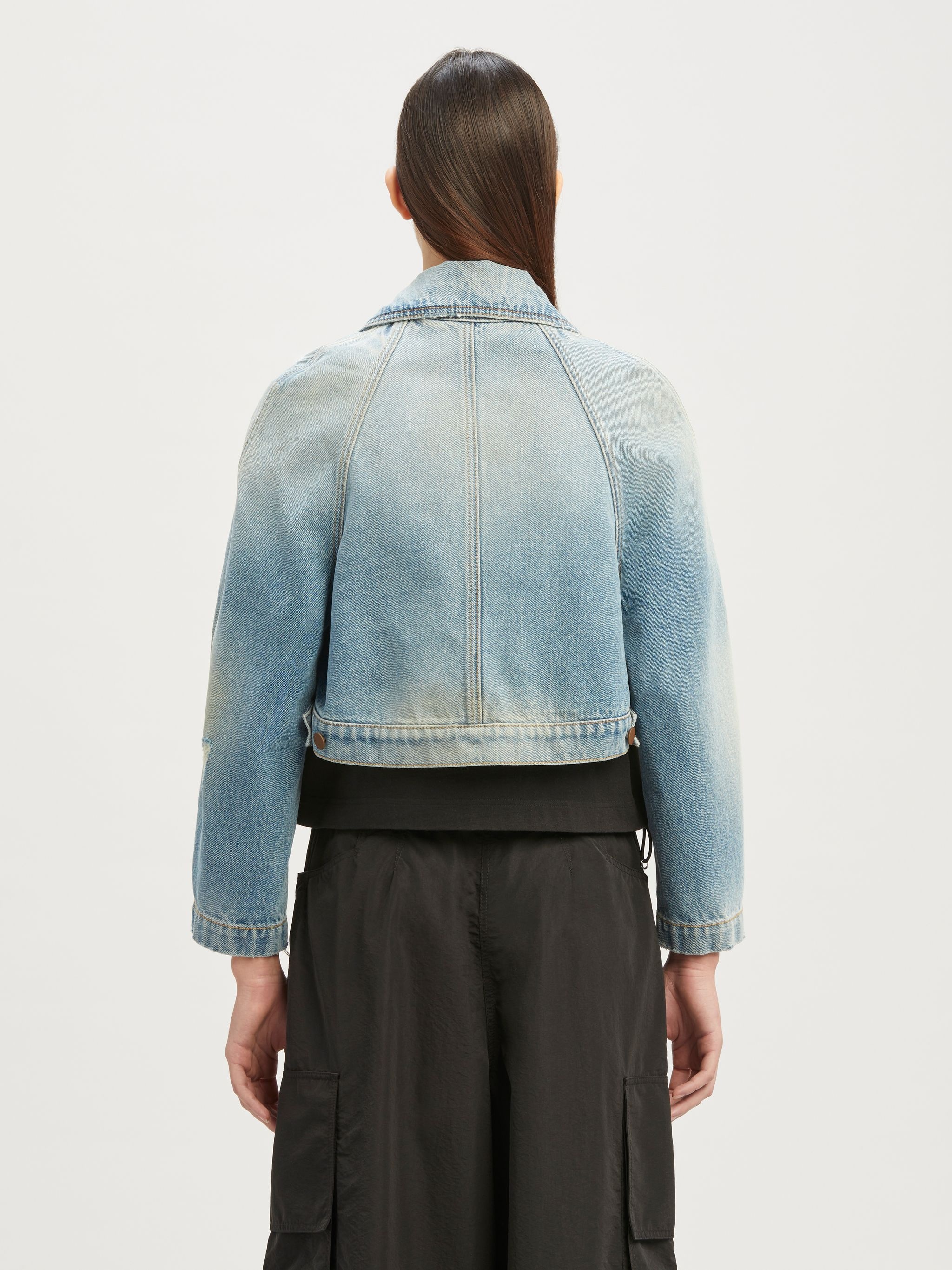 Paris Cropped Denim Jacket - 5
