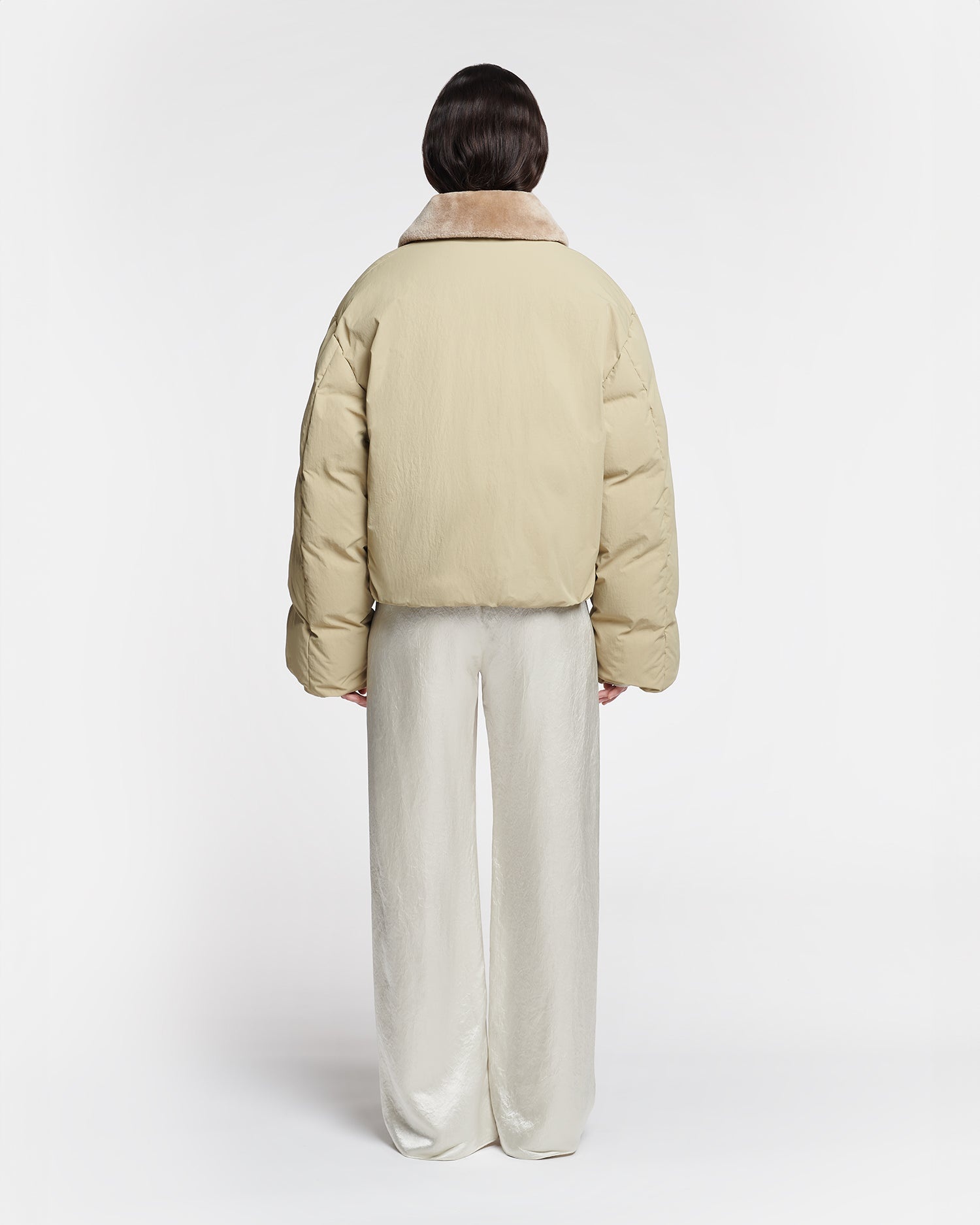 Faux Fur and Tech Nylon Jacket - 4