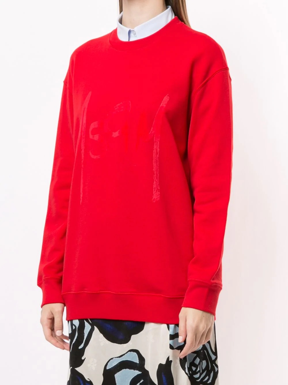 Spray logo print sweatshirt - 3