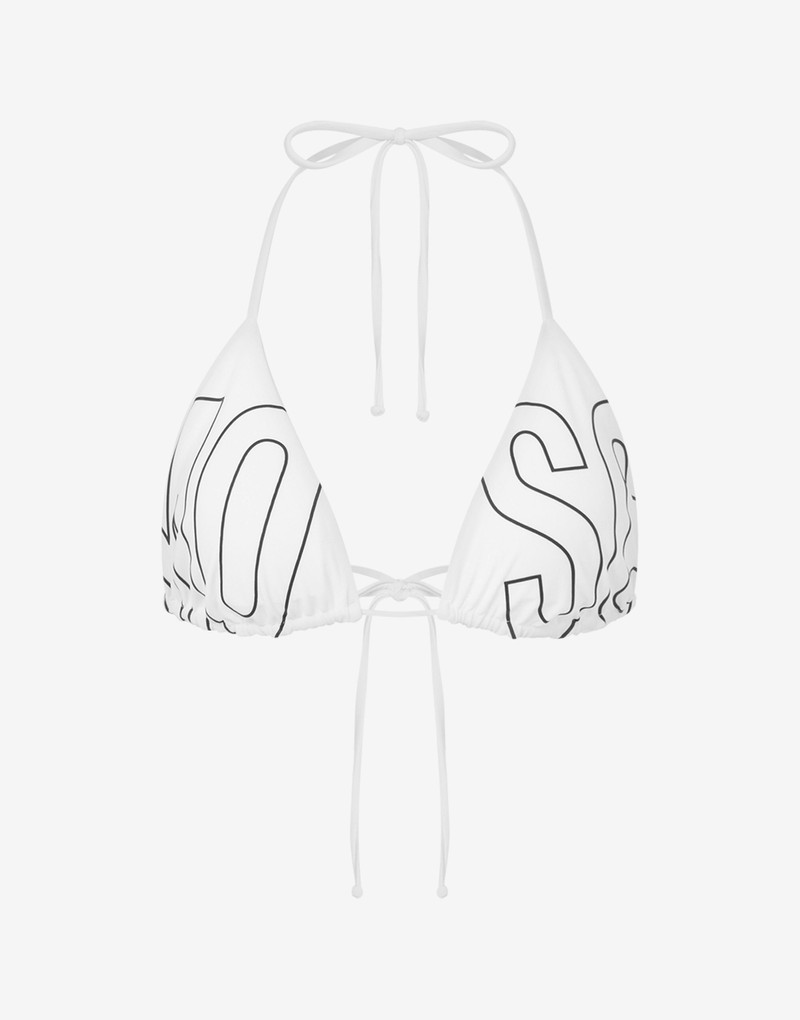 RUBBER LOGO TRIANGLE BIKINI TOP - 1