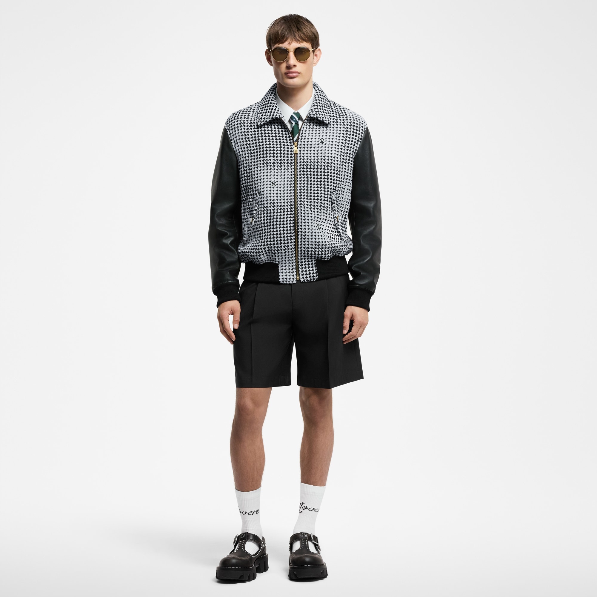 Mixed Leather And Wool Blouson - 4