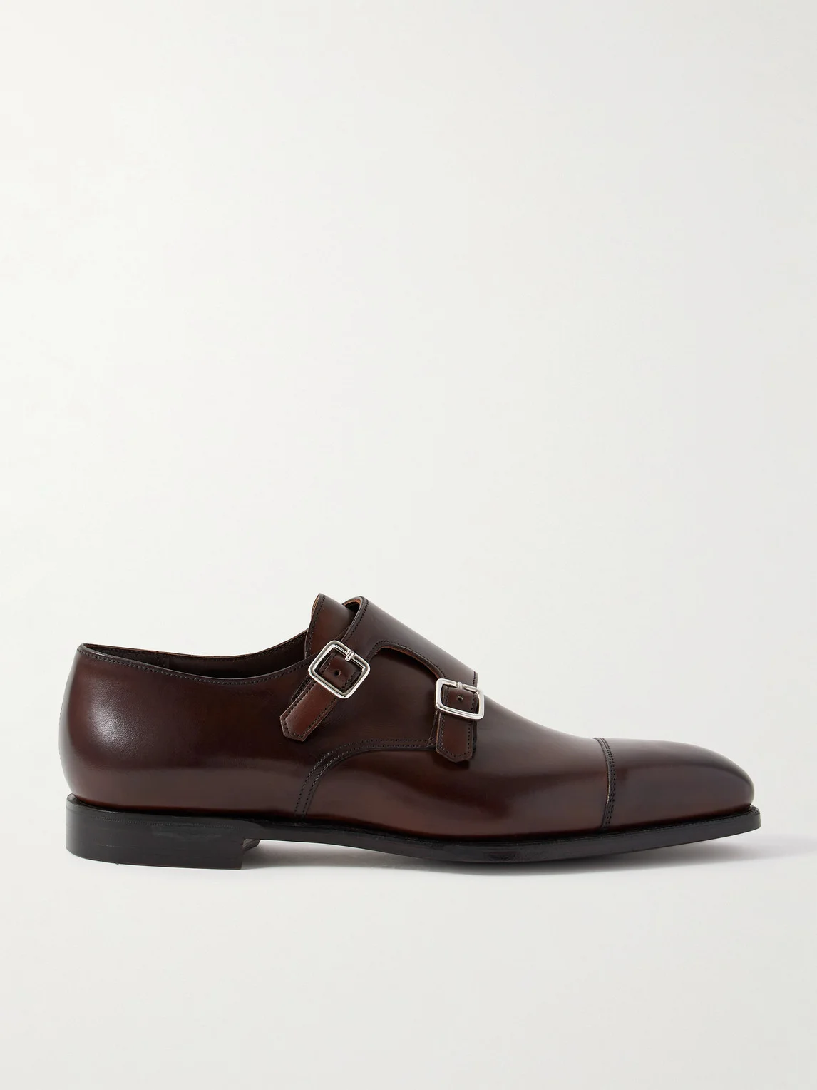 Thomas Cap-Toe Leather Monk-Strap Shoes - 1