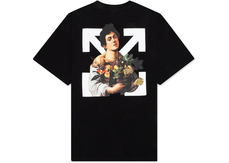 Off-White OFF-WHITE Oversized Caravaggio Boy T-shirt Black outlook