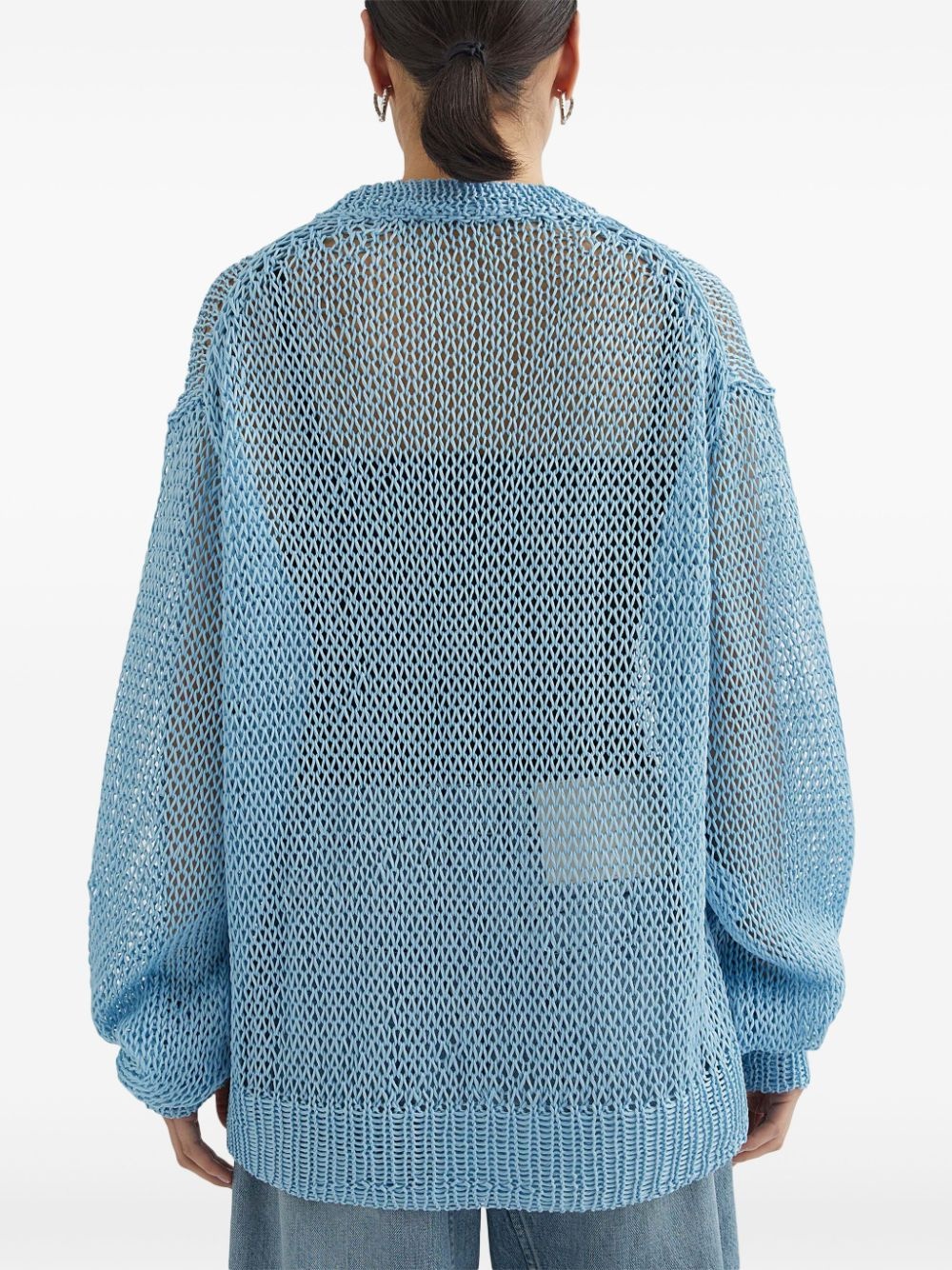 open-knit sweater - 4