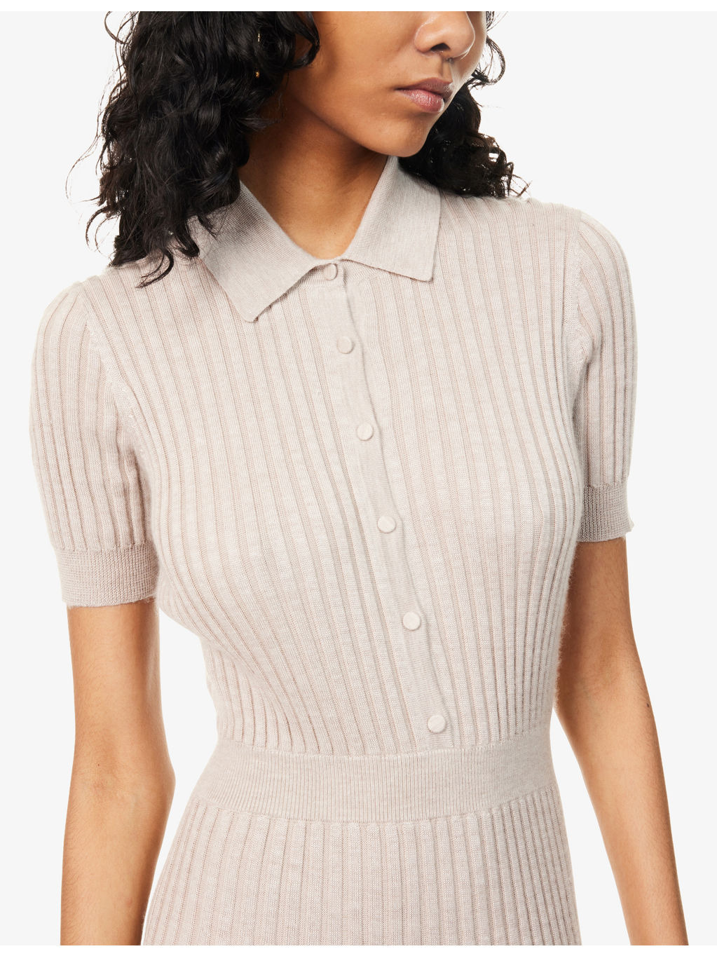 Amor Ribbed Silk-And-Cashmere Knit Midi Dress - 5