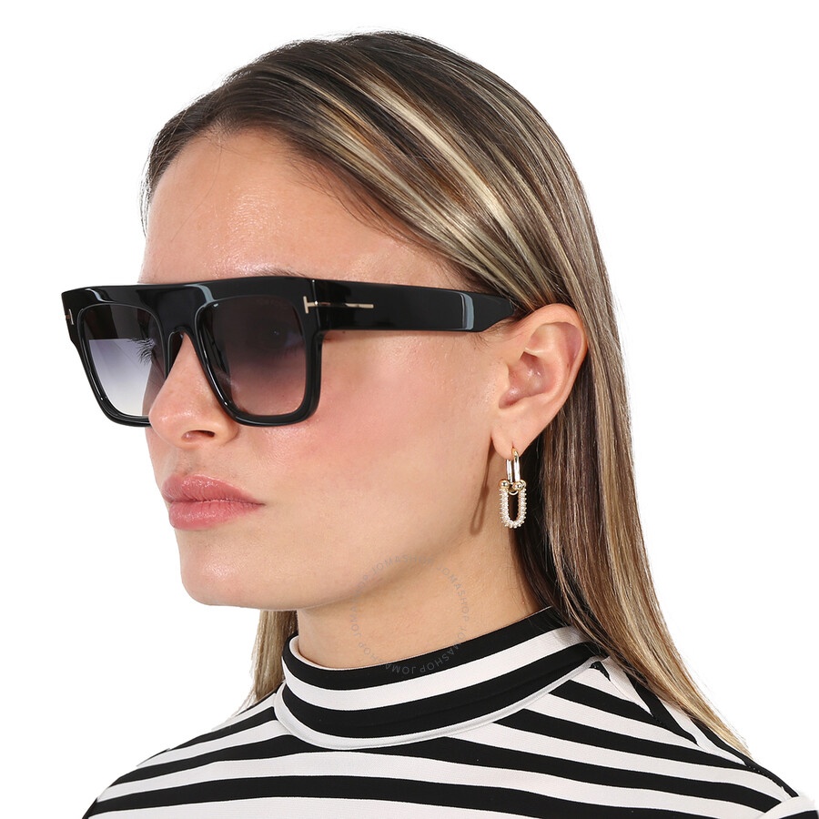 Tom Ford Renee Smoke Gradient Browline Ladies Sunglasses FT0847 01B 52 - 2