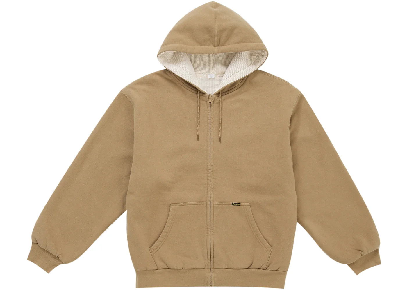Supreme Reversible Work Zip Up Hooded Sweatshirt Brown - 1