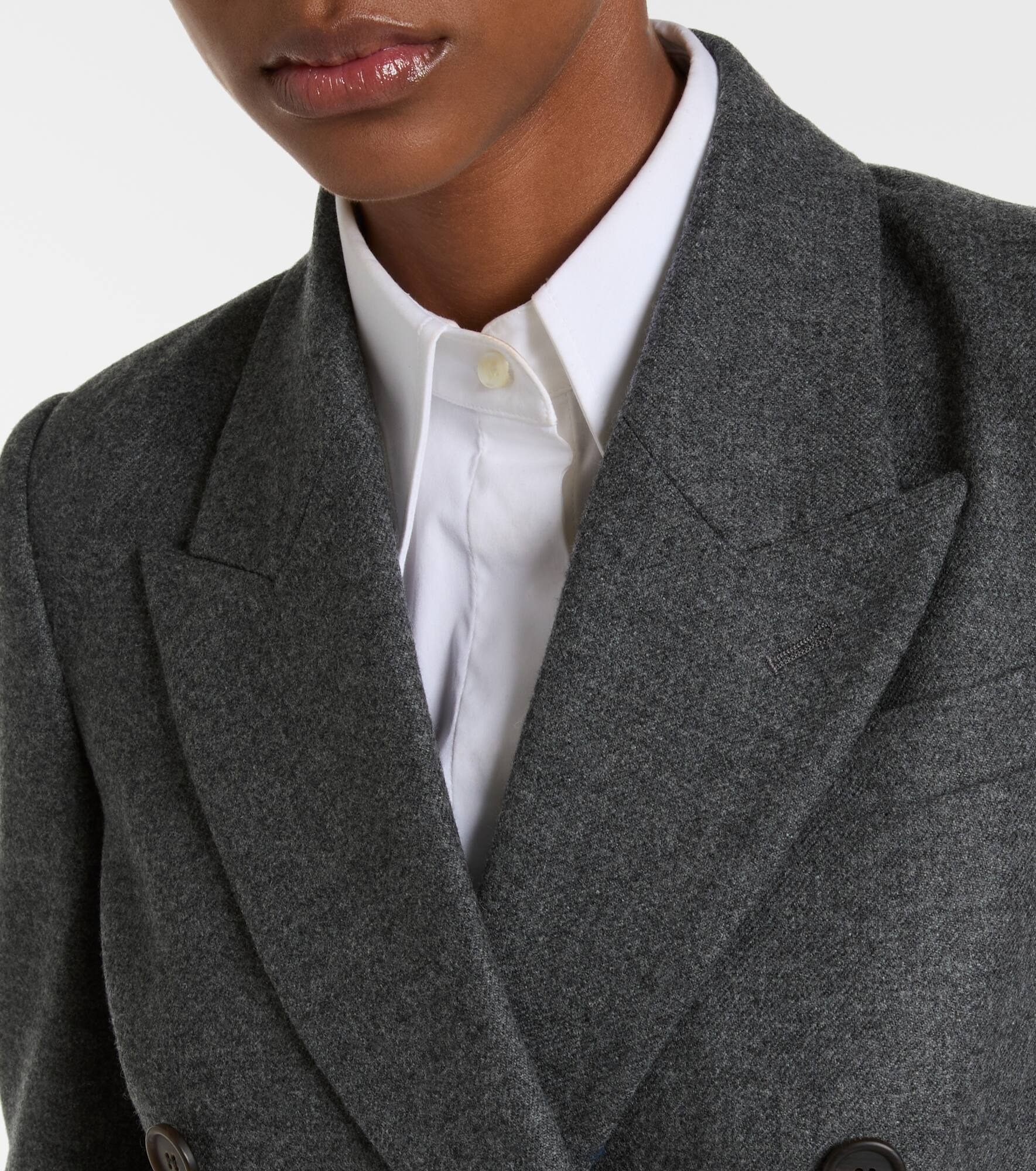 Wool and cashmere blazer - 4