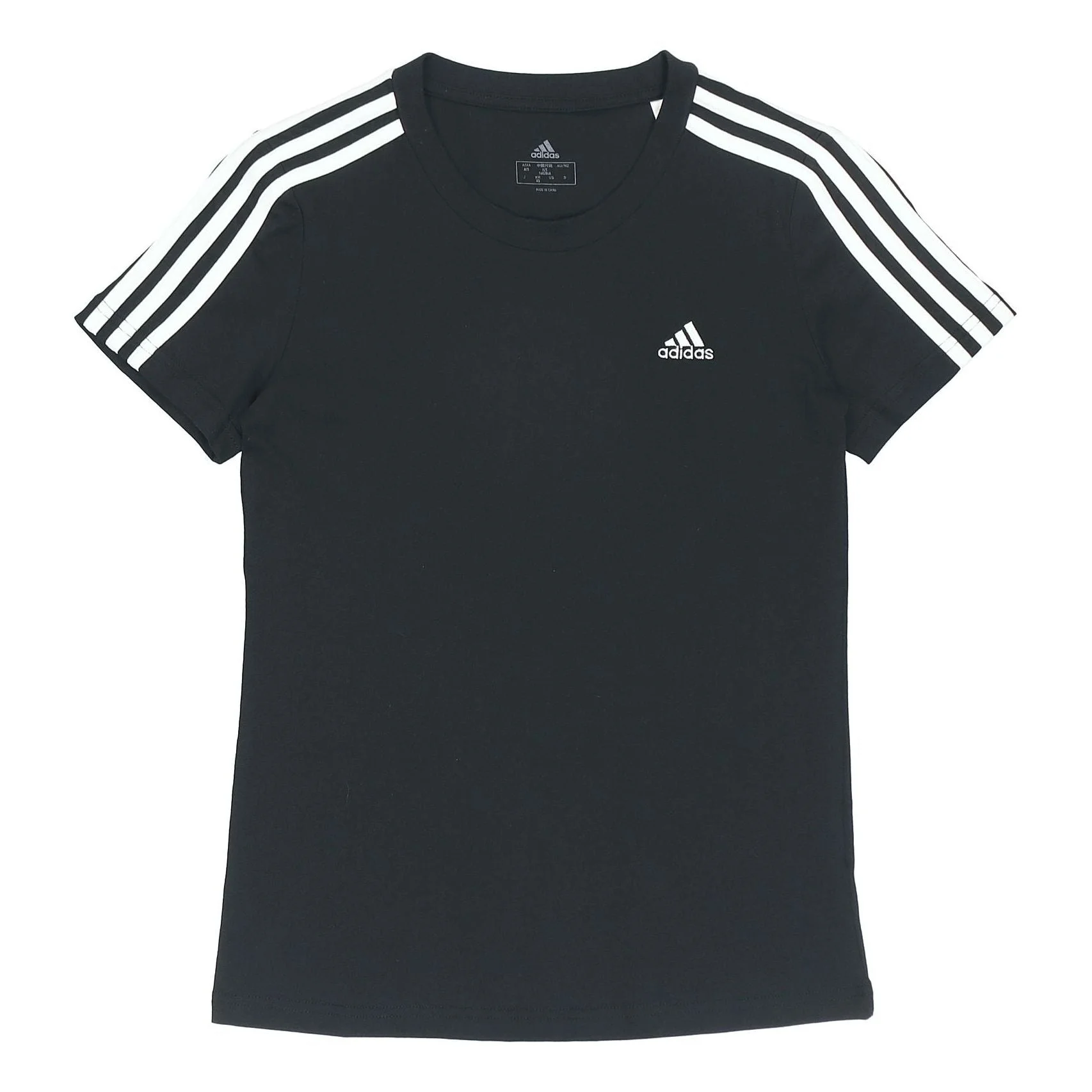 (WMNS) adidas W 3s T Sports Round Neck Short Sleeve Black T-Shirt GL0784 - 1