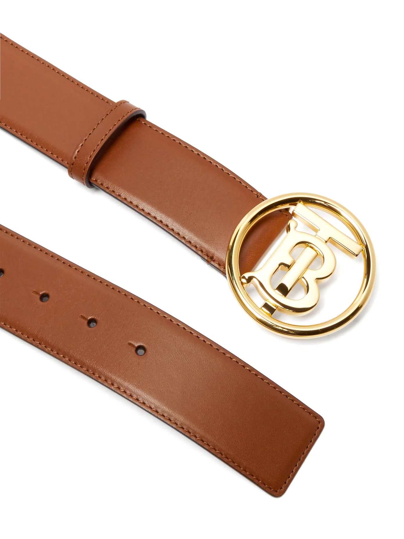 TB-logo leather belt - 5