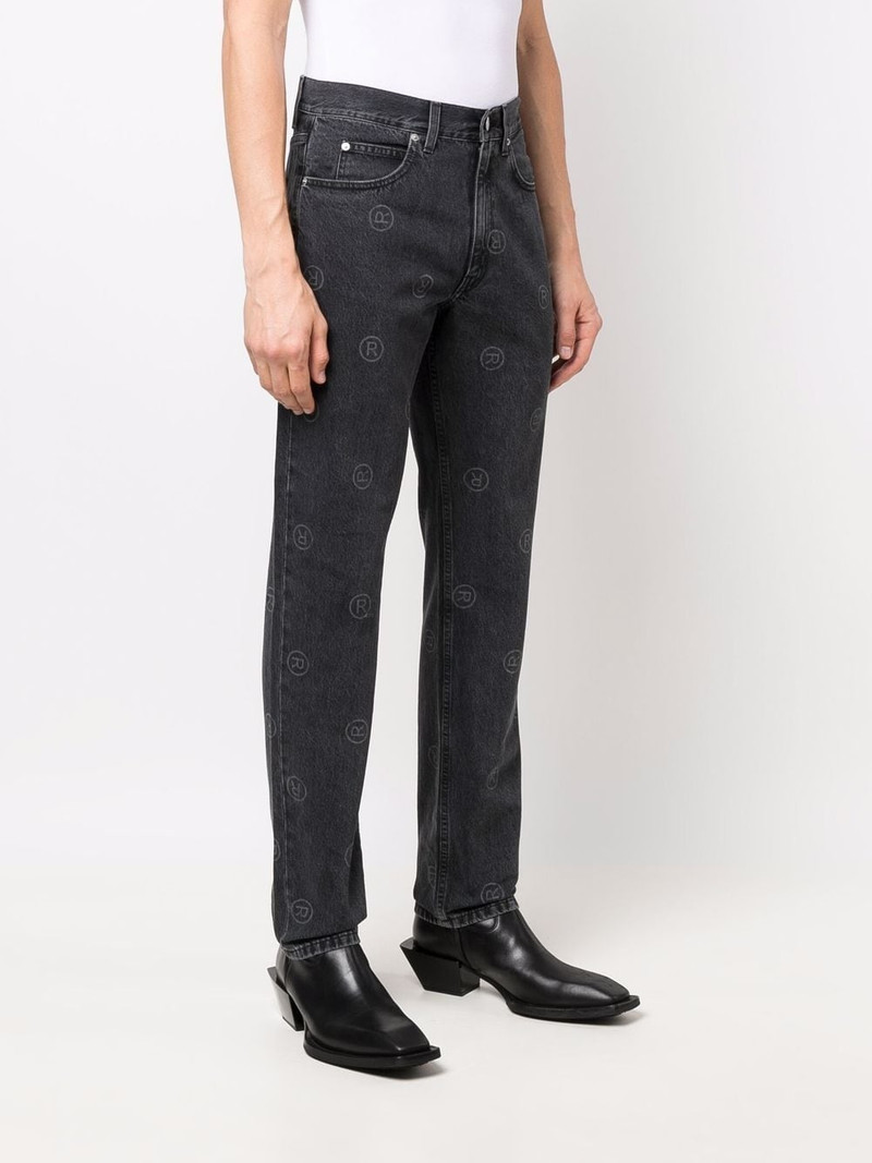 Martine Rose logo-print straight-leg jeans outlook