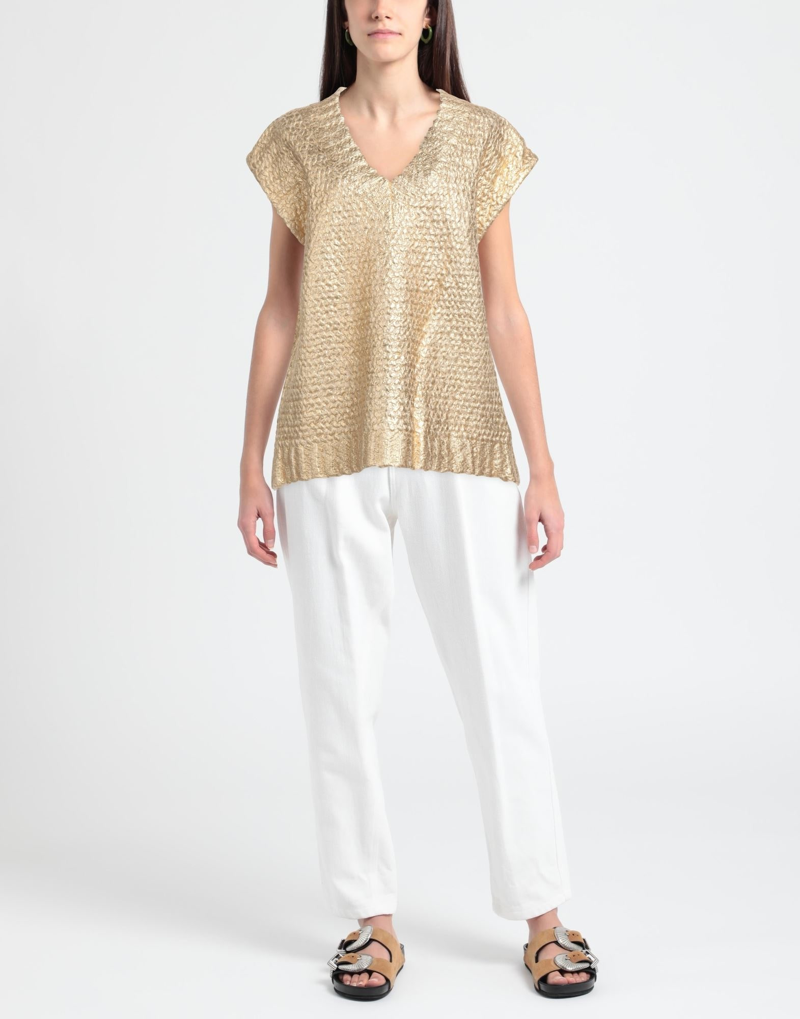 Gold Women's Sweater - 2