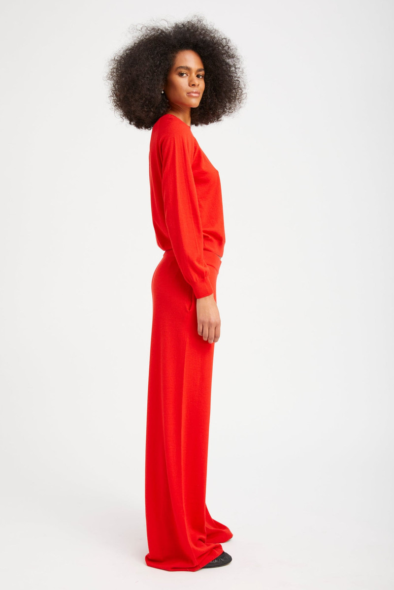 RED CASHMERE RAGLAN SWEATER 3