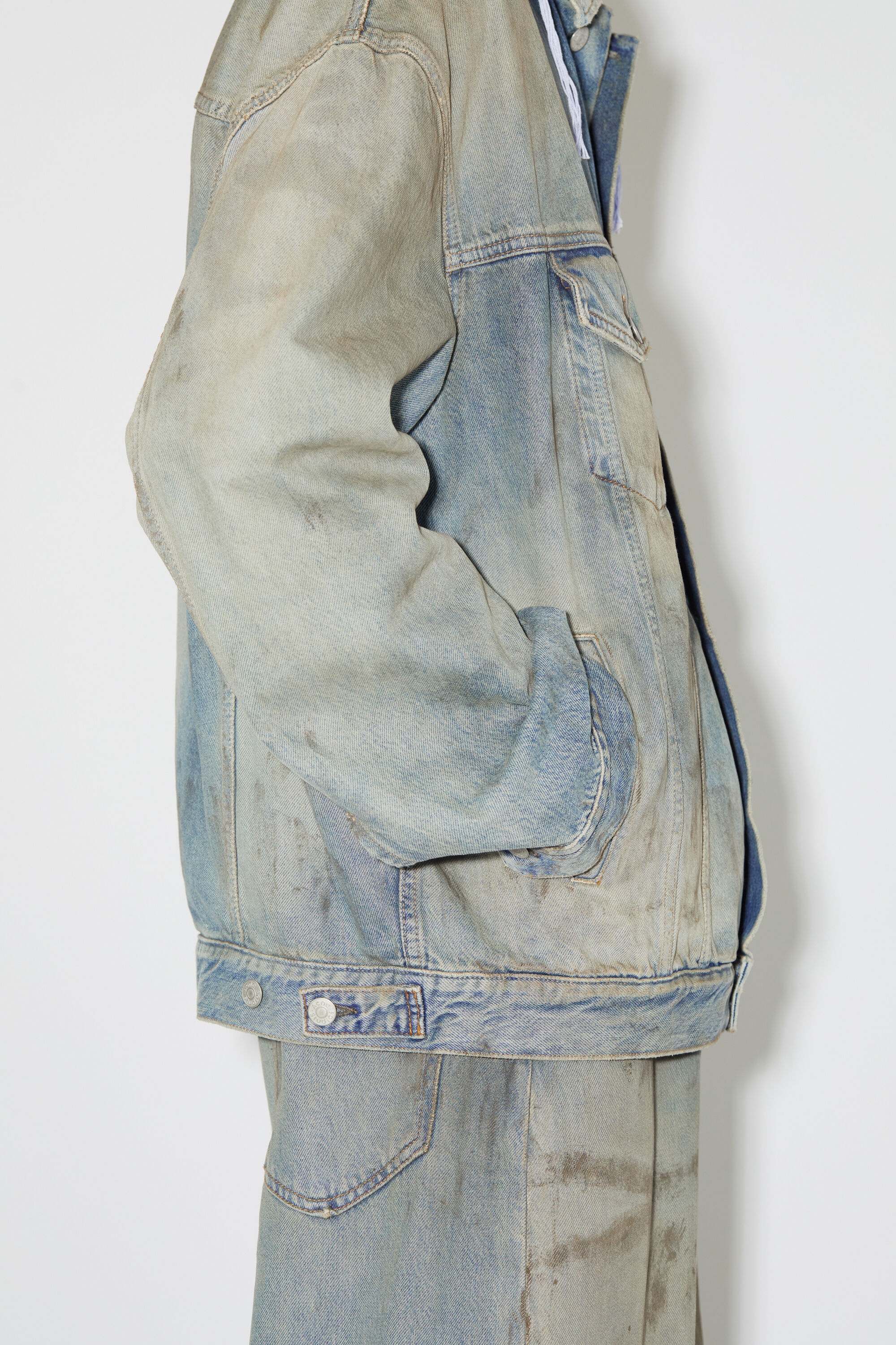 Oversized fit denim jacket - Light blue - 5