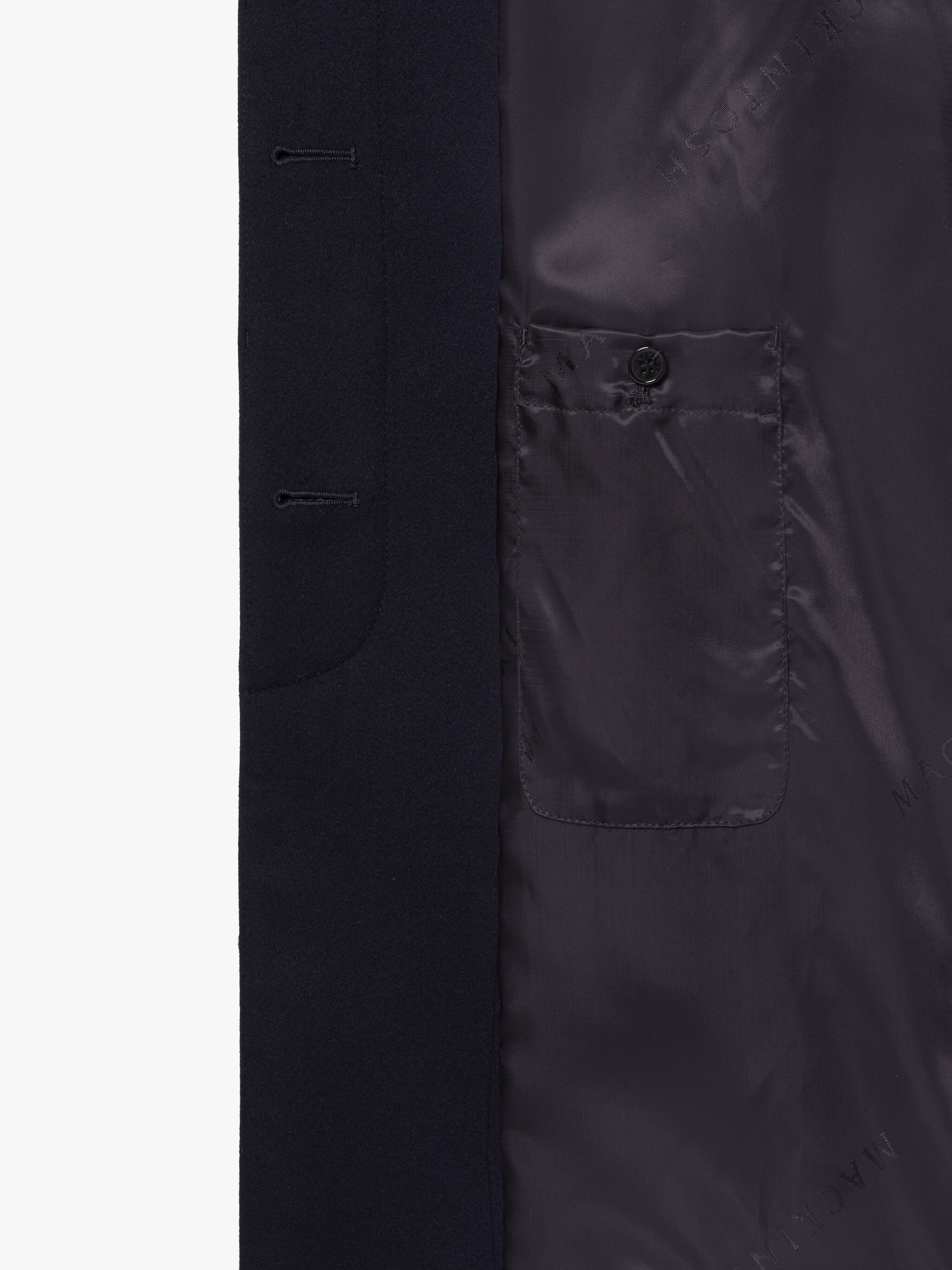 INNES NAVY STORM SYSTEM WOOL HOODED COAT - 6