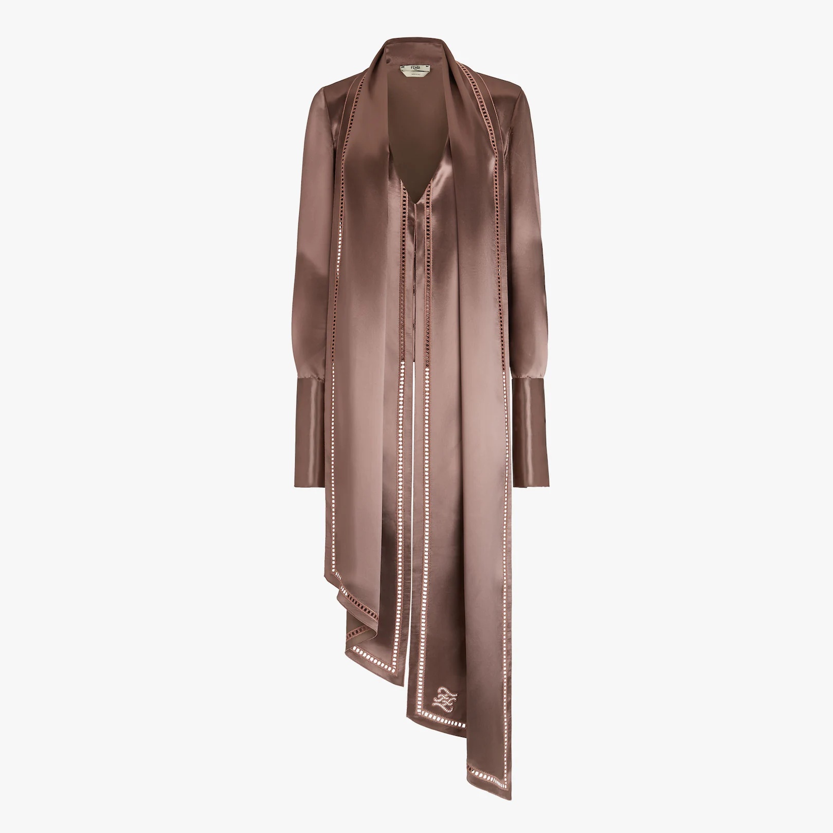 Mauve satin shirt - 1