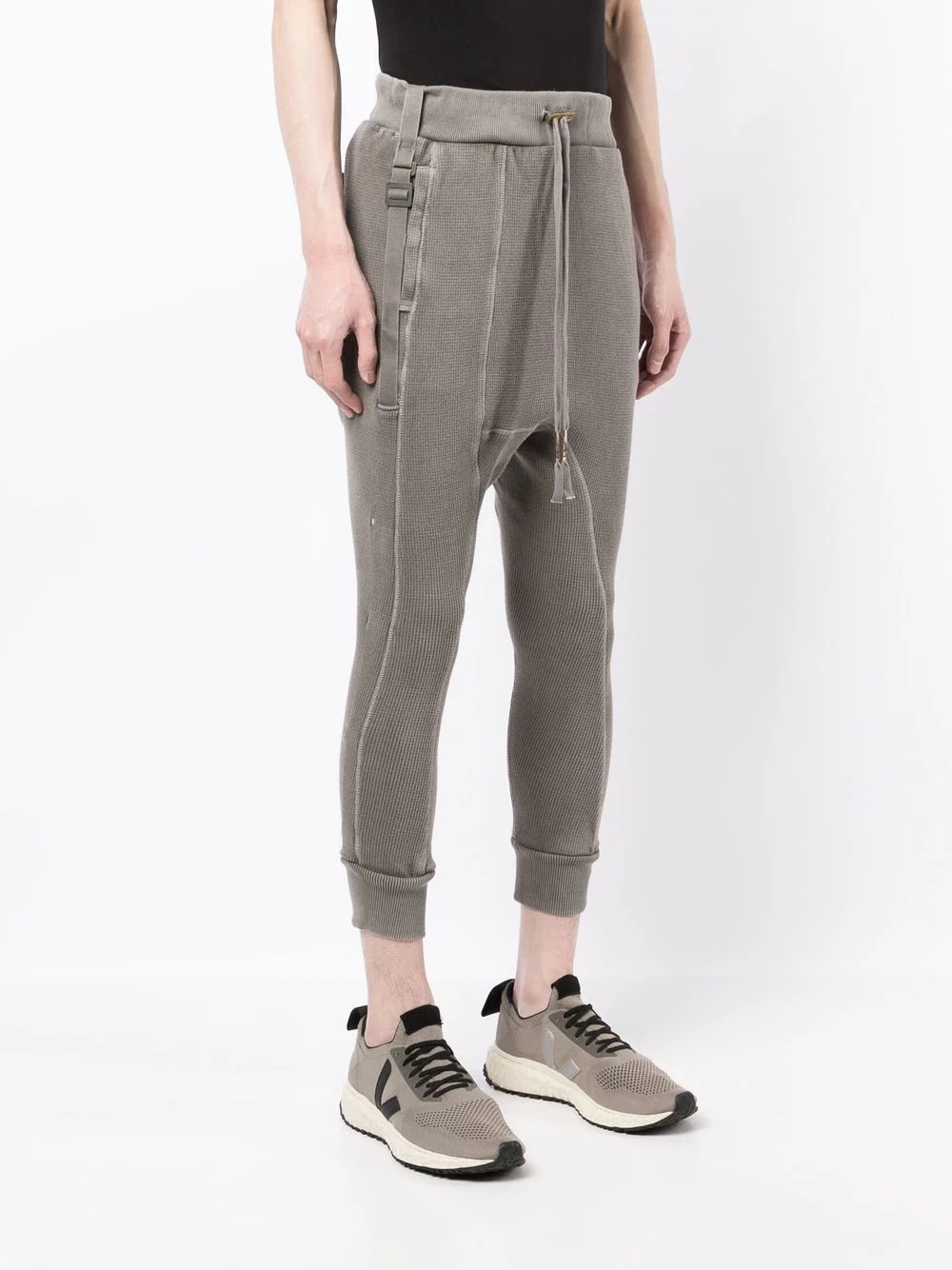 cropped drop-crotch track pants - 3