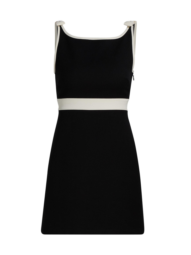 Women's Catrice Contrast Trim Bow Minidress - Black 1