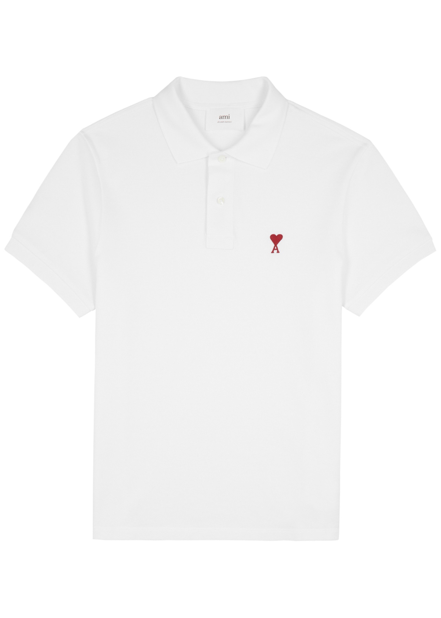 Logo-embroidered piqué cotton polo shirt - 1