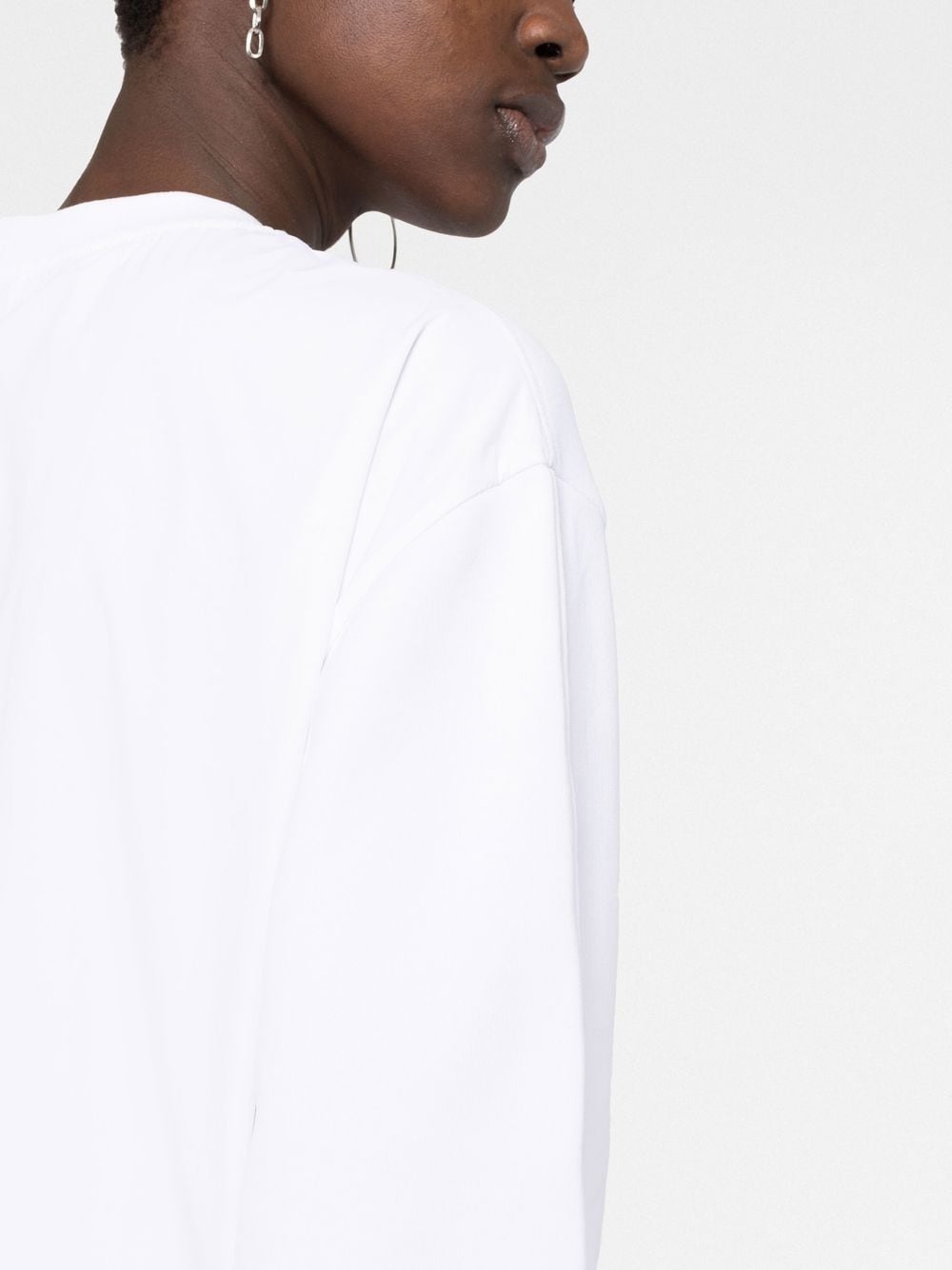 logo-print cotton sweatshirt - 5