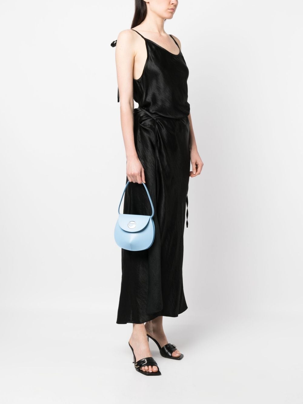 logo-plaque leather shoulder bag - 2