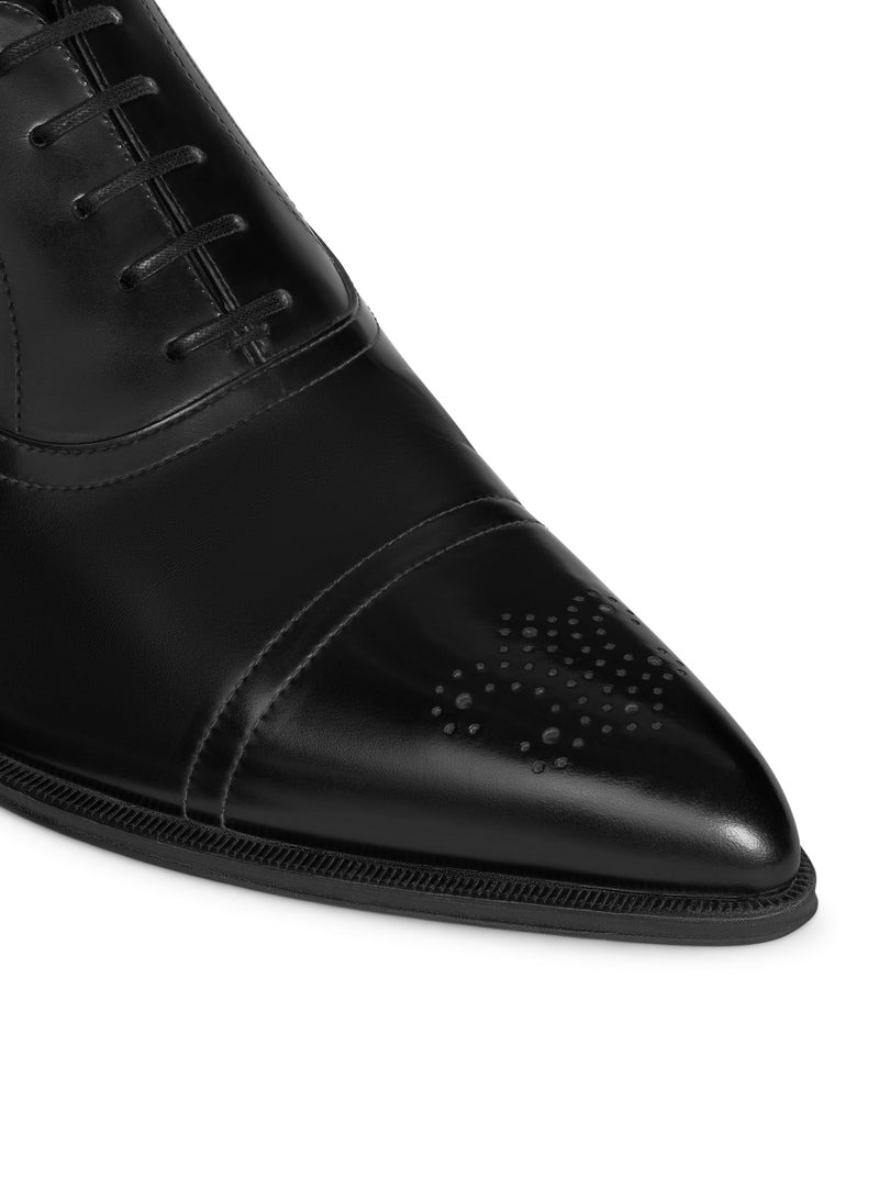 Celine Men Jude Celine Perforated Oxford In Polished Bull Leather - 4