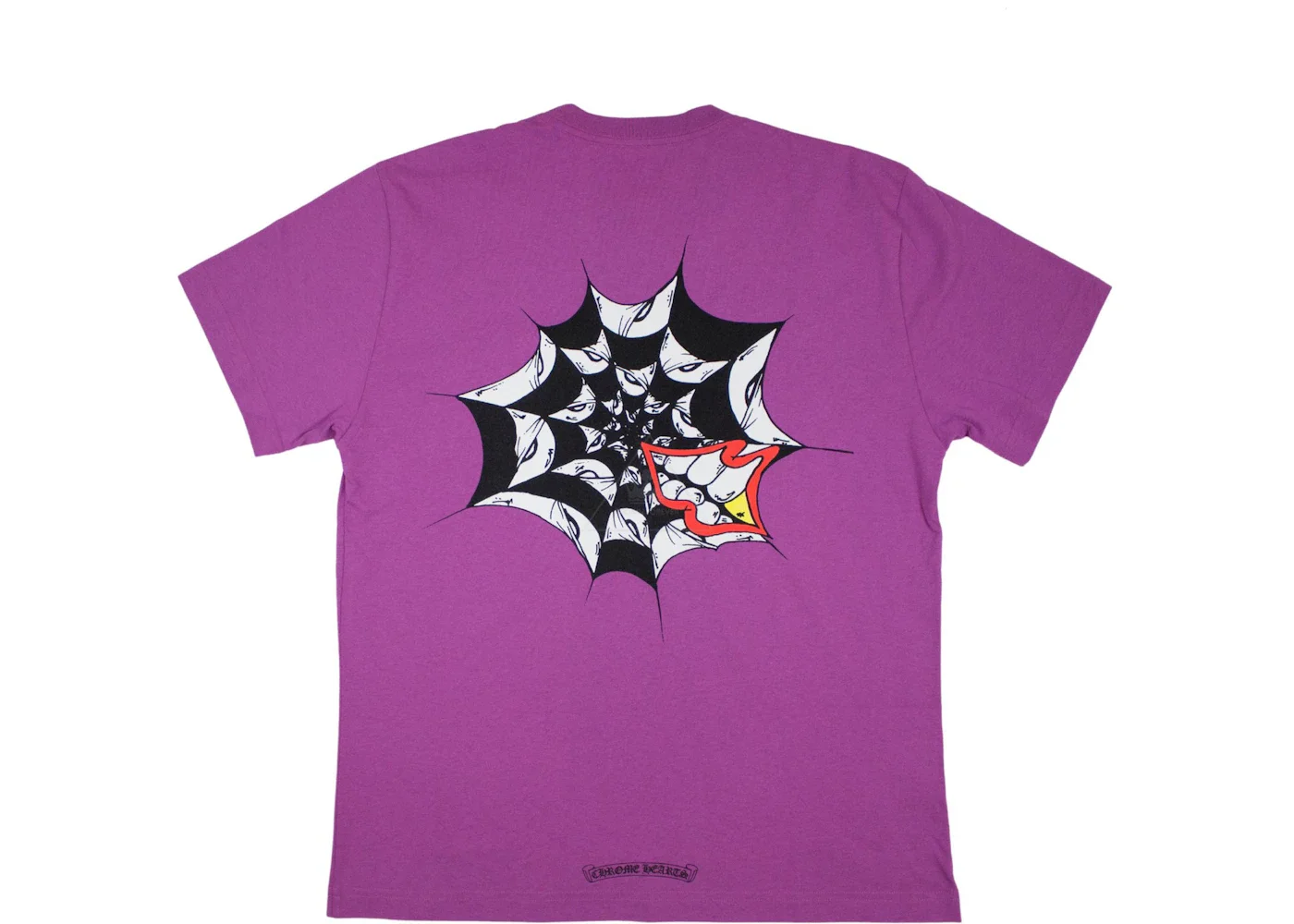 Chrome Hearts Matty Boy Spider Web T-shirt Purple - 1