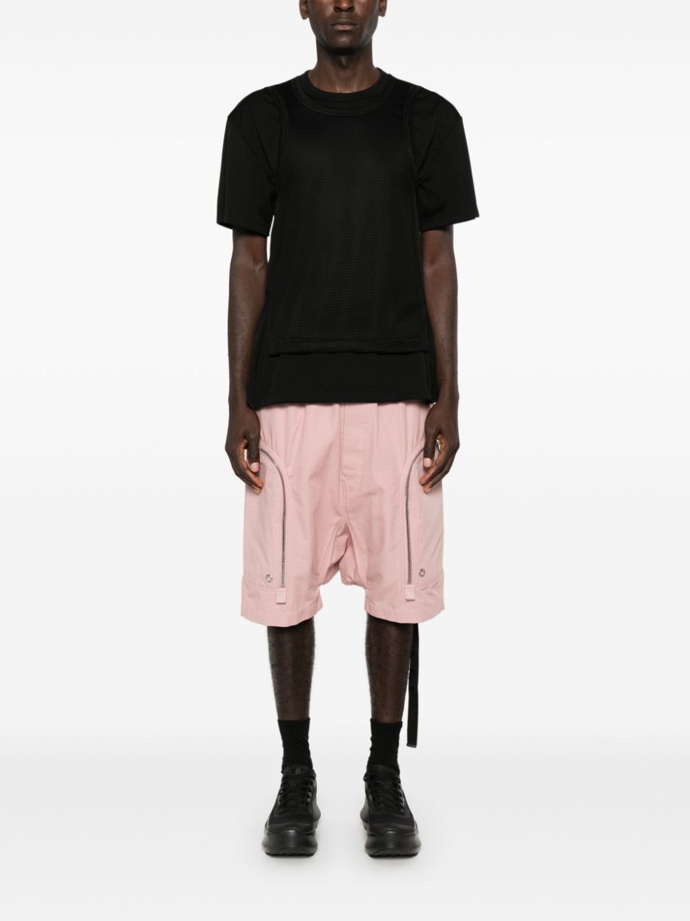 mesh-panelled T-shirt - 2