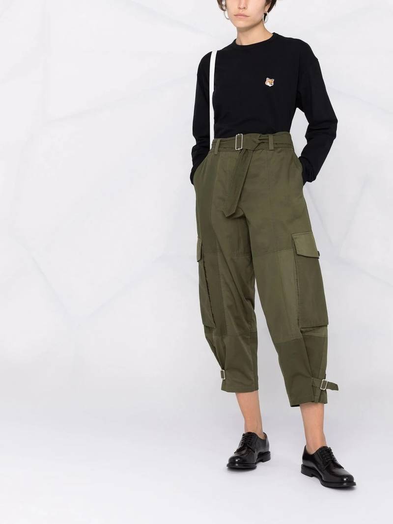 Maison Kitsuné embroidered-logo long-sleeve top outlook