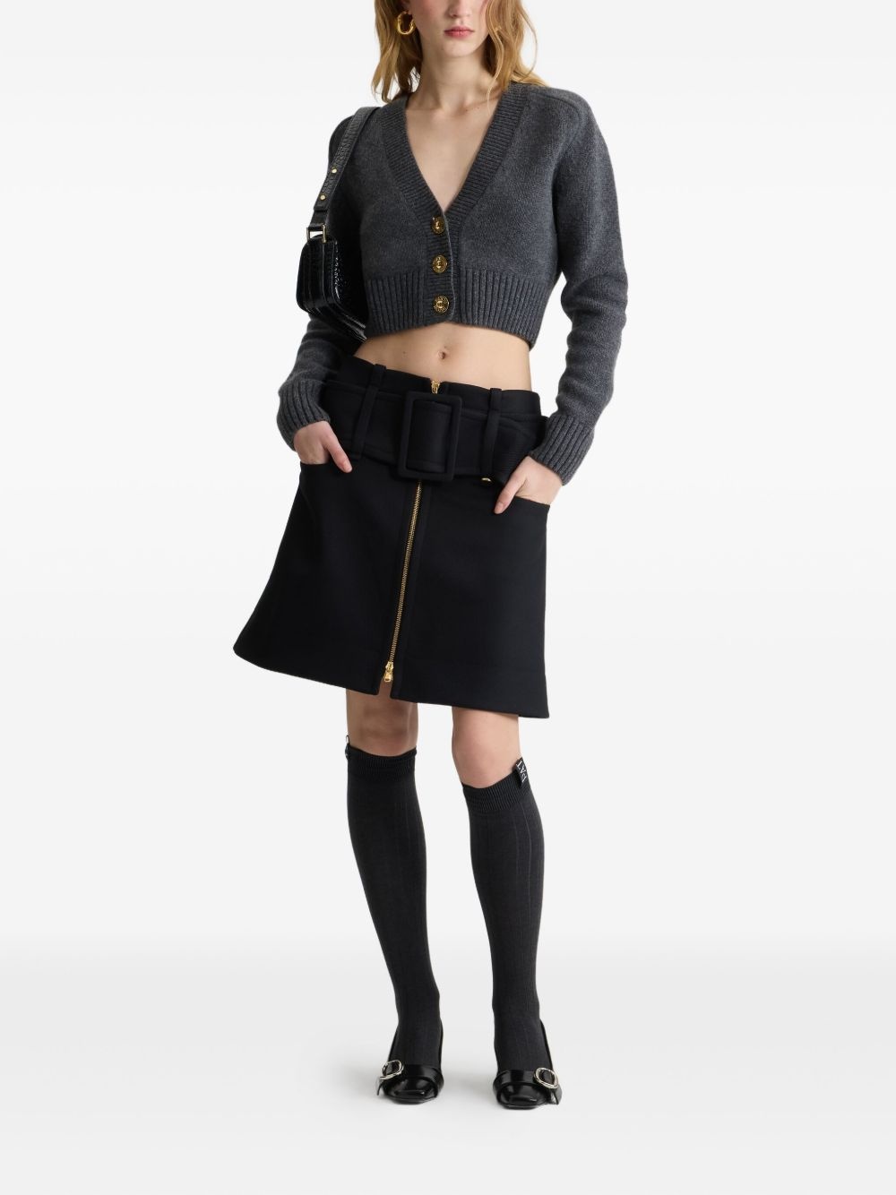 elbow-patch button cardigan - 2