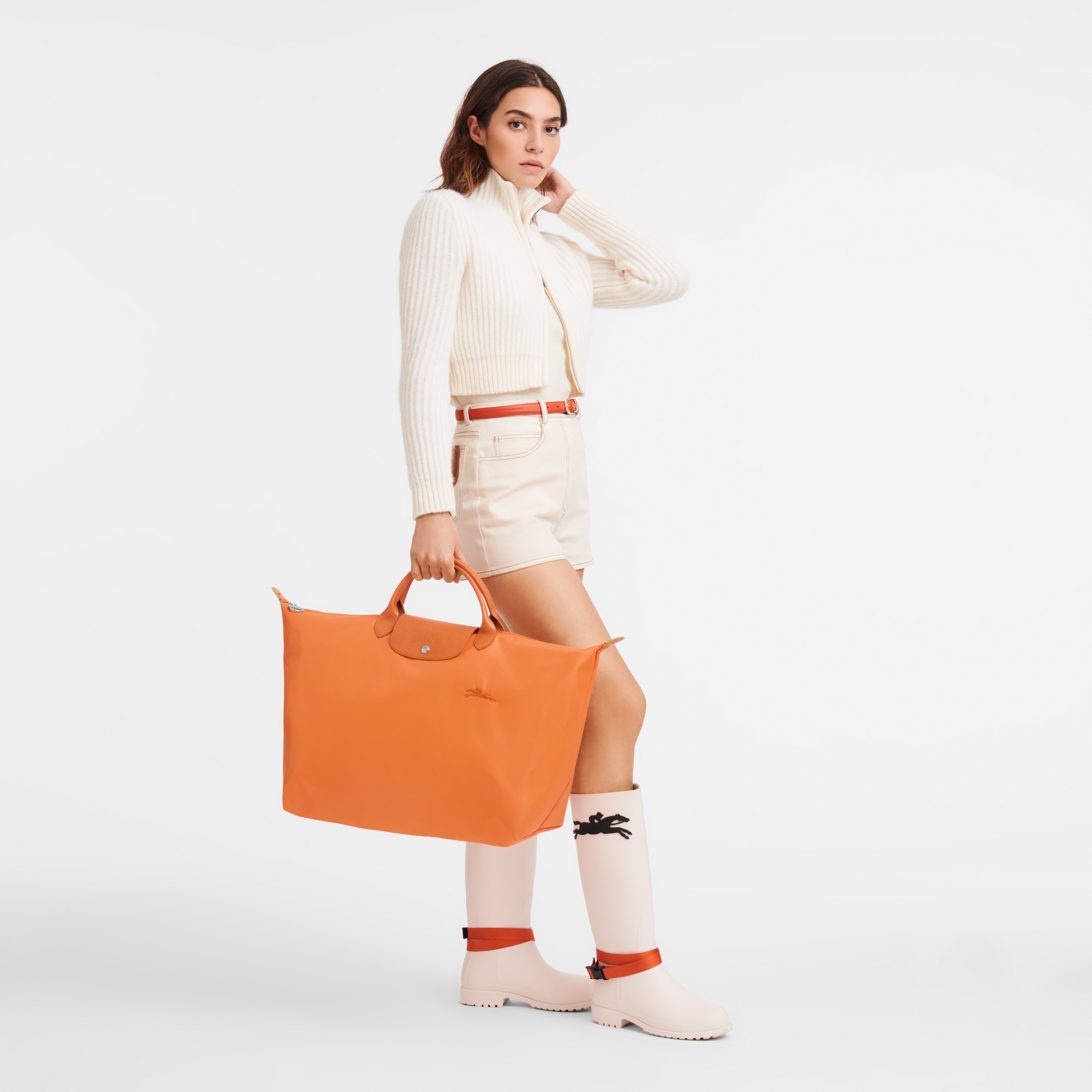 Le Pliage Green S Travel bag Orange - Recycled canvas - 2