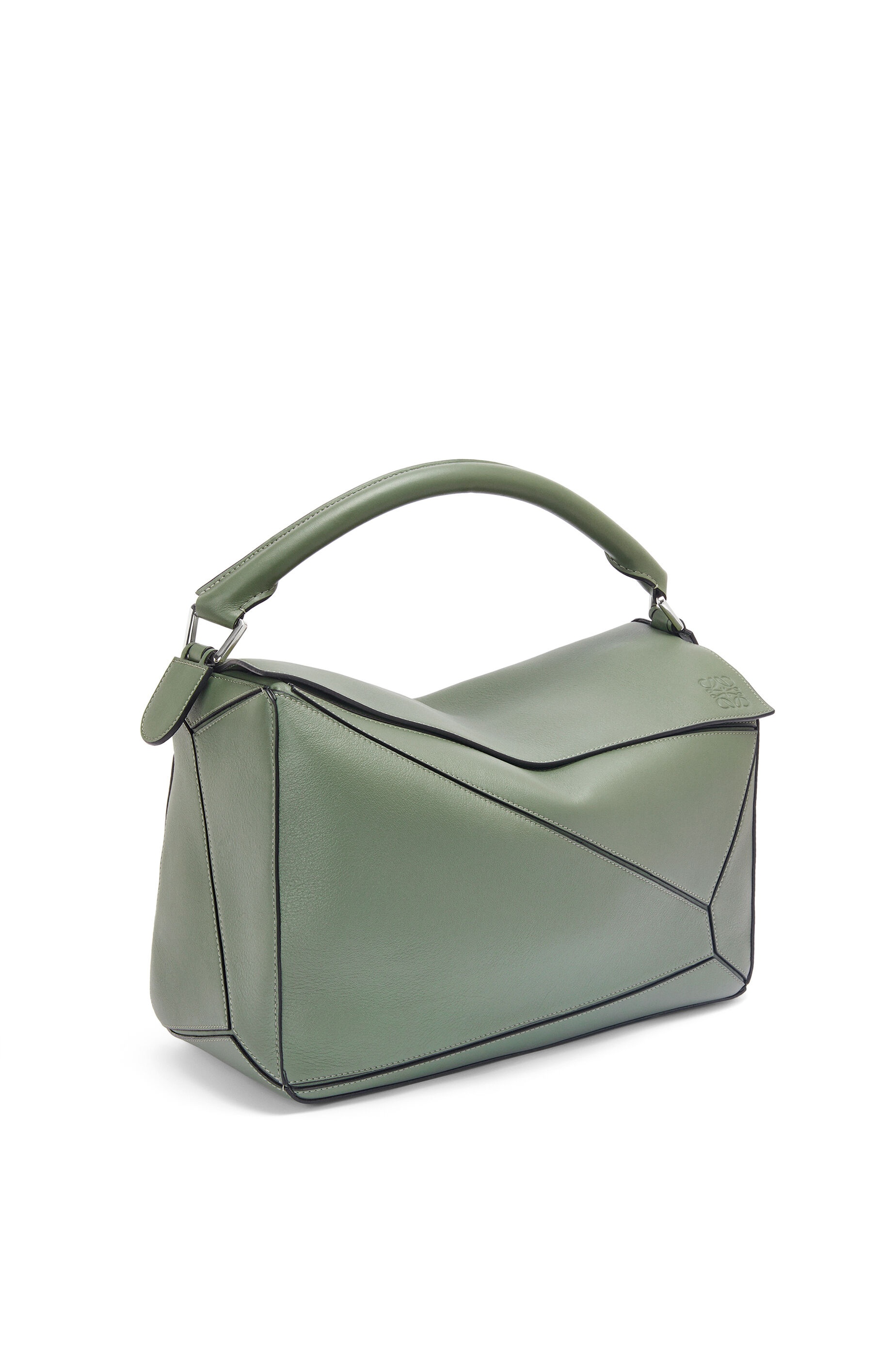 LOEWE Puzzle Bumbag In Classic Calfskin Mini Khaki Green