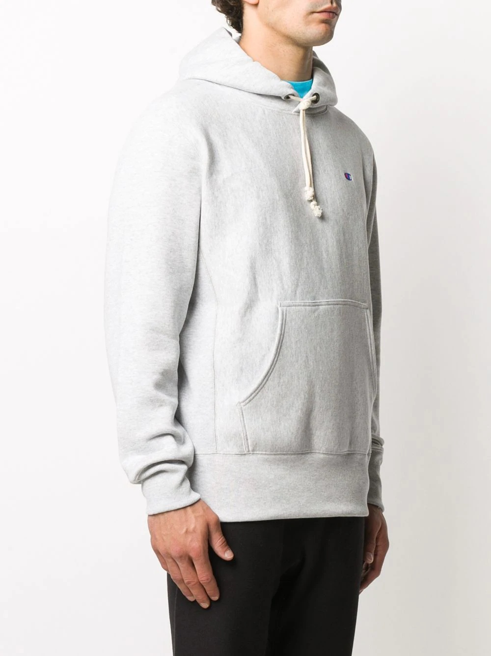 embroidered logo hoodie - 3