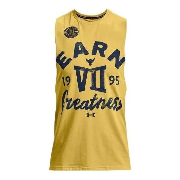 Under Armour Project Rock Earn Greatness Tank 'Yellow' 1370478-760 - 1