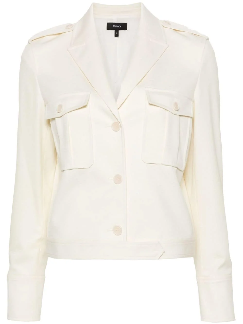 peak-lapels cropped jacket - 1