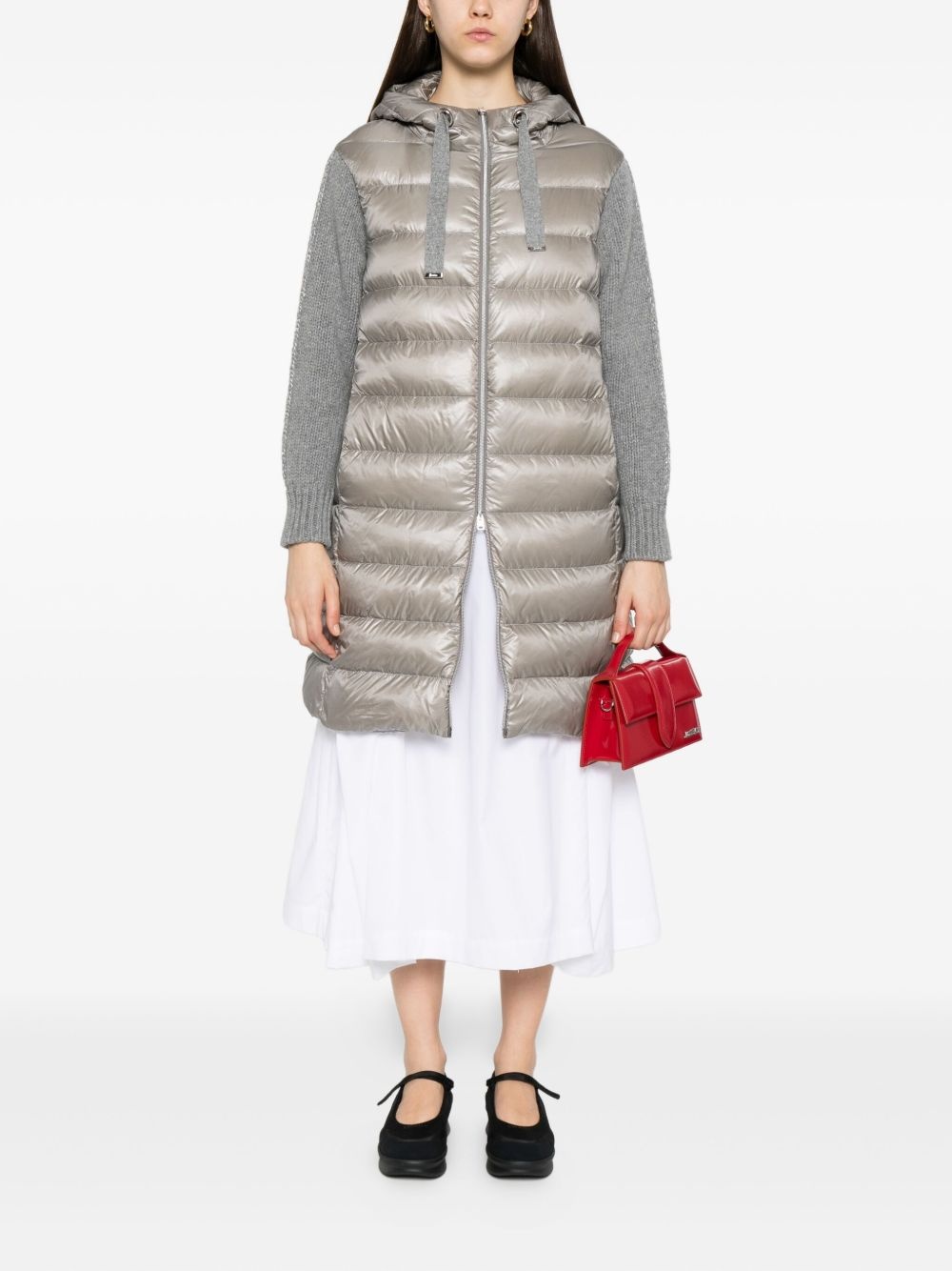 hooded quilted coat - 2