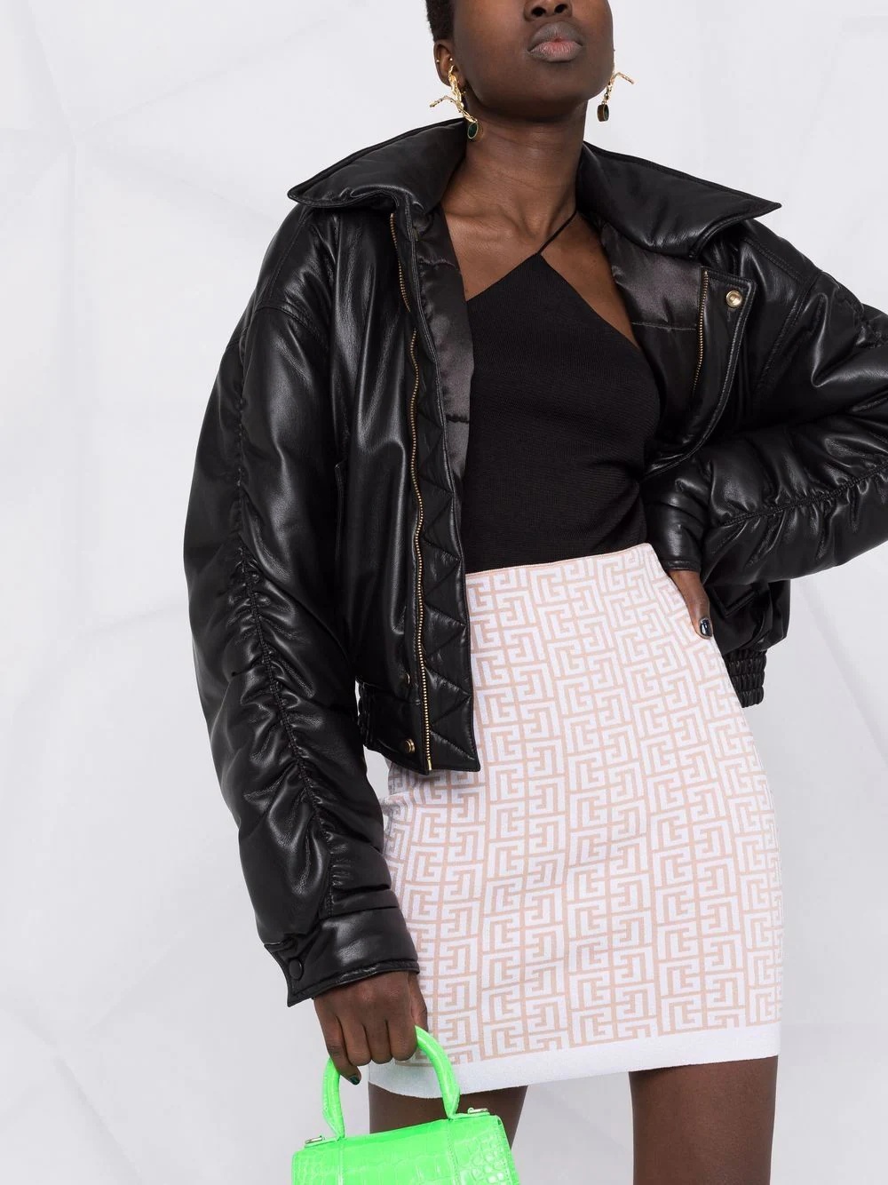 monogram knitted skirt - 5