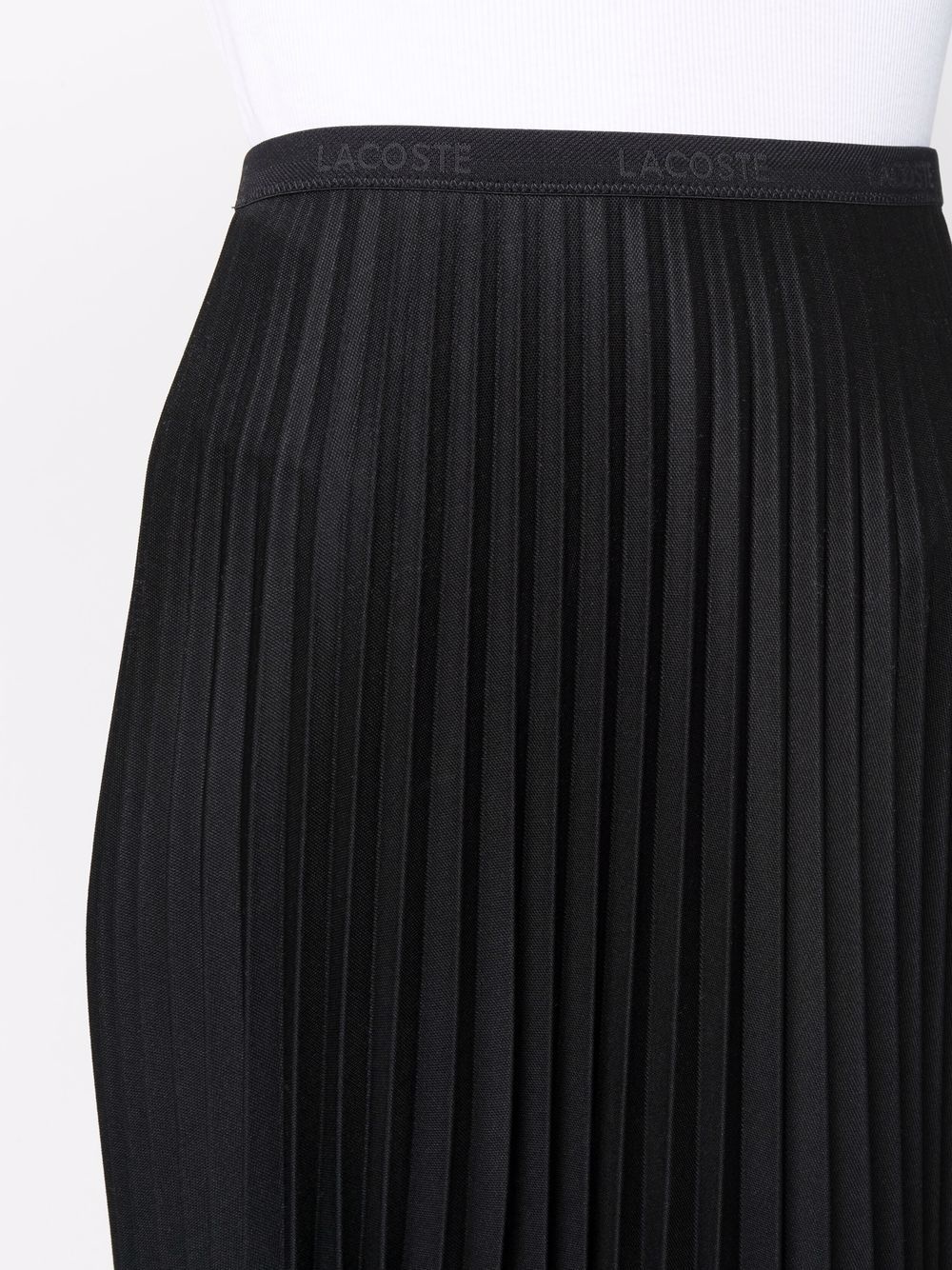 logo-waistband pleated skirt - 5