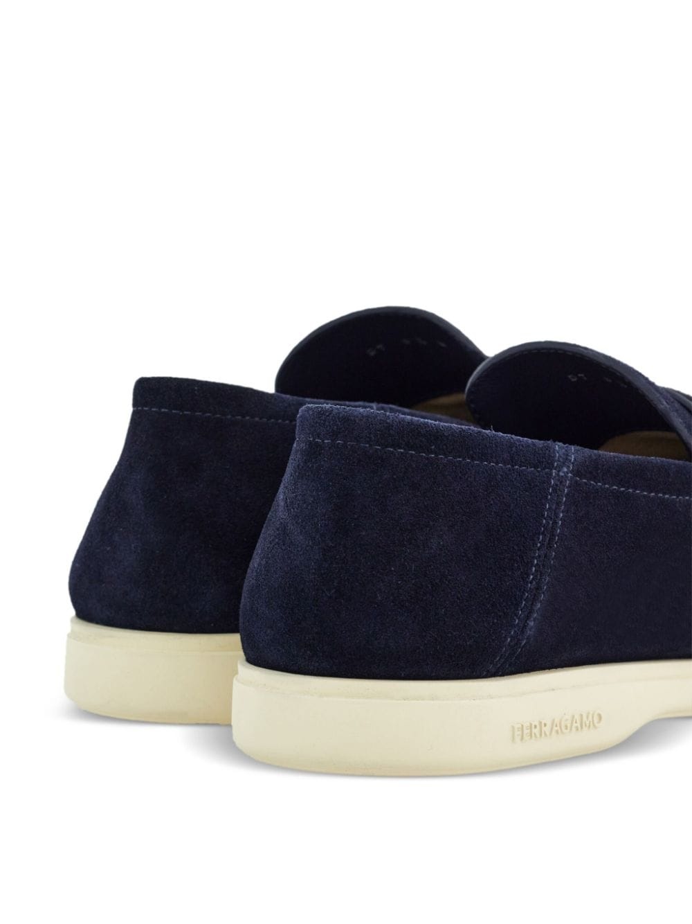 Deconstructed Gancini-detailed suede loafers - 3