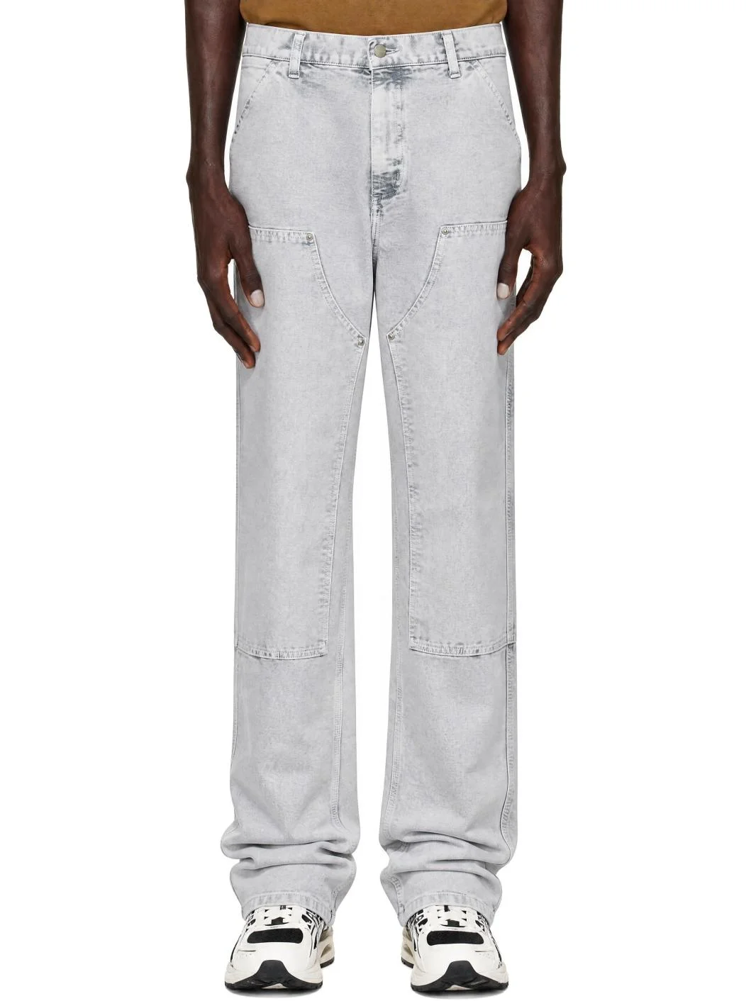 Gray Double Knee Trousers - 1