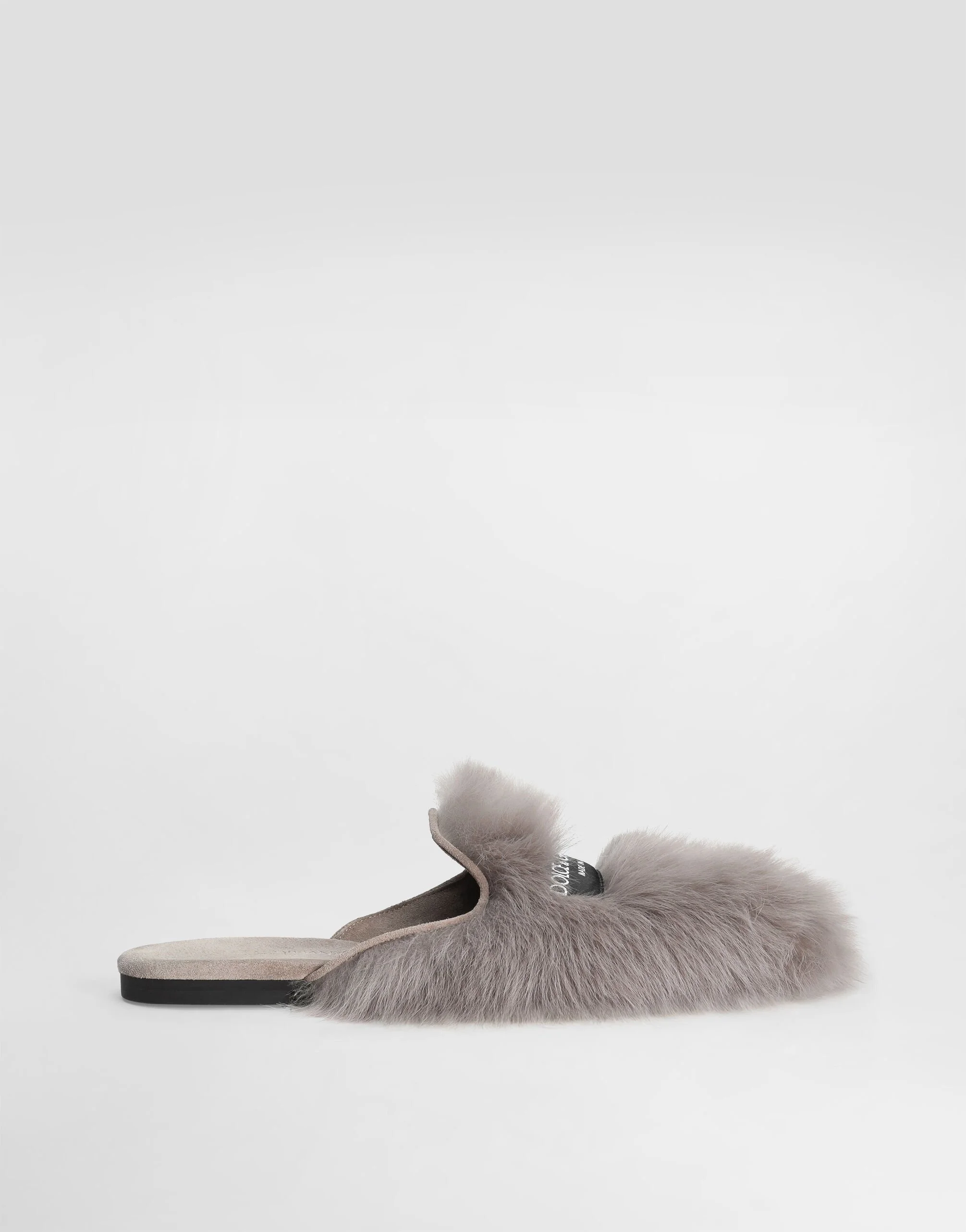 Shearling and suede slippers - 1