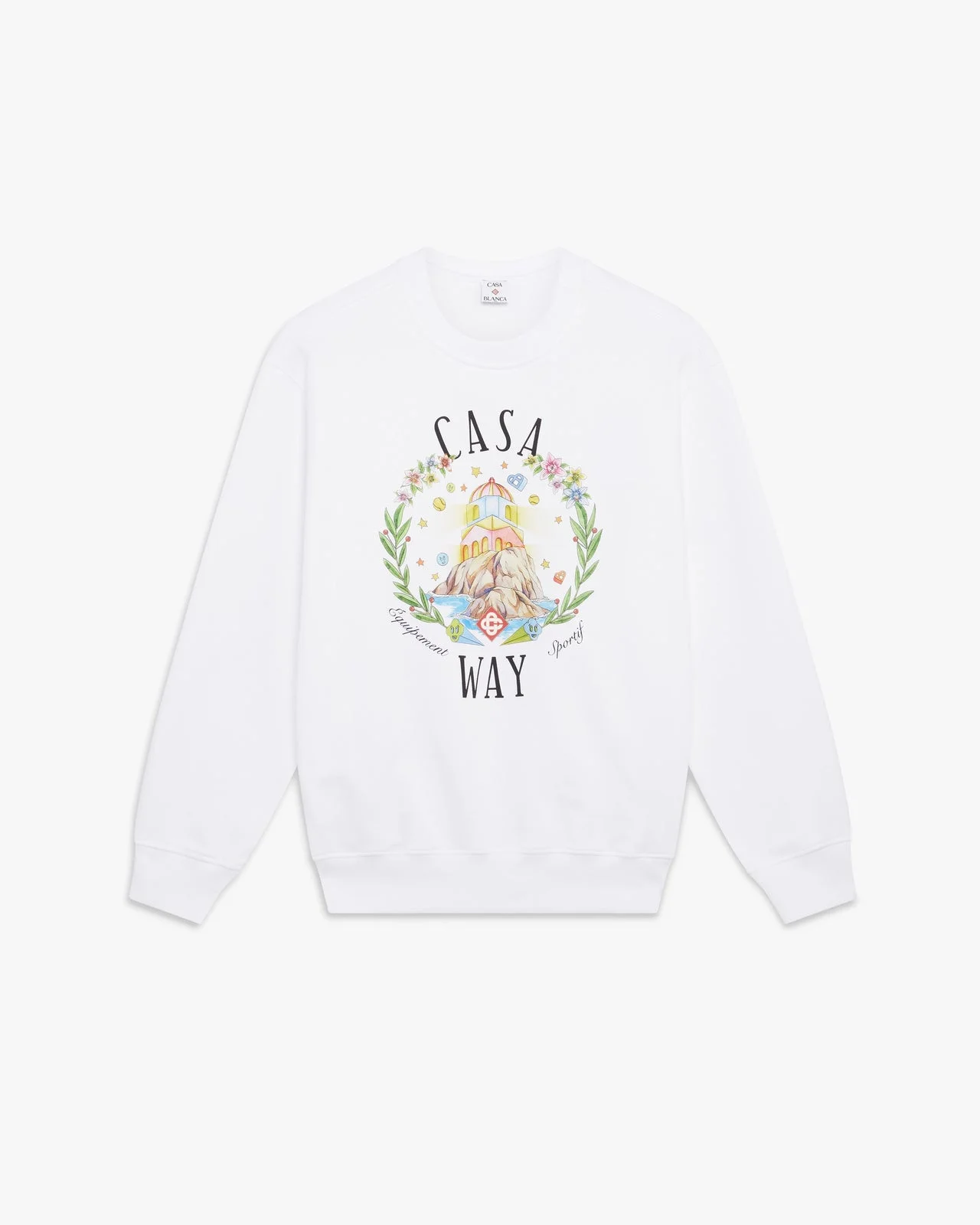 White Casa Way Loopback Sweatshirt | Casablanca Paris - 1