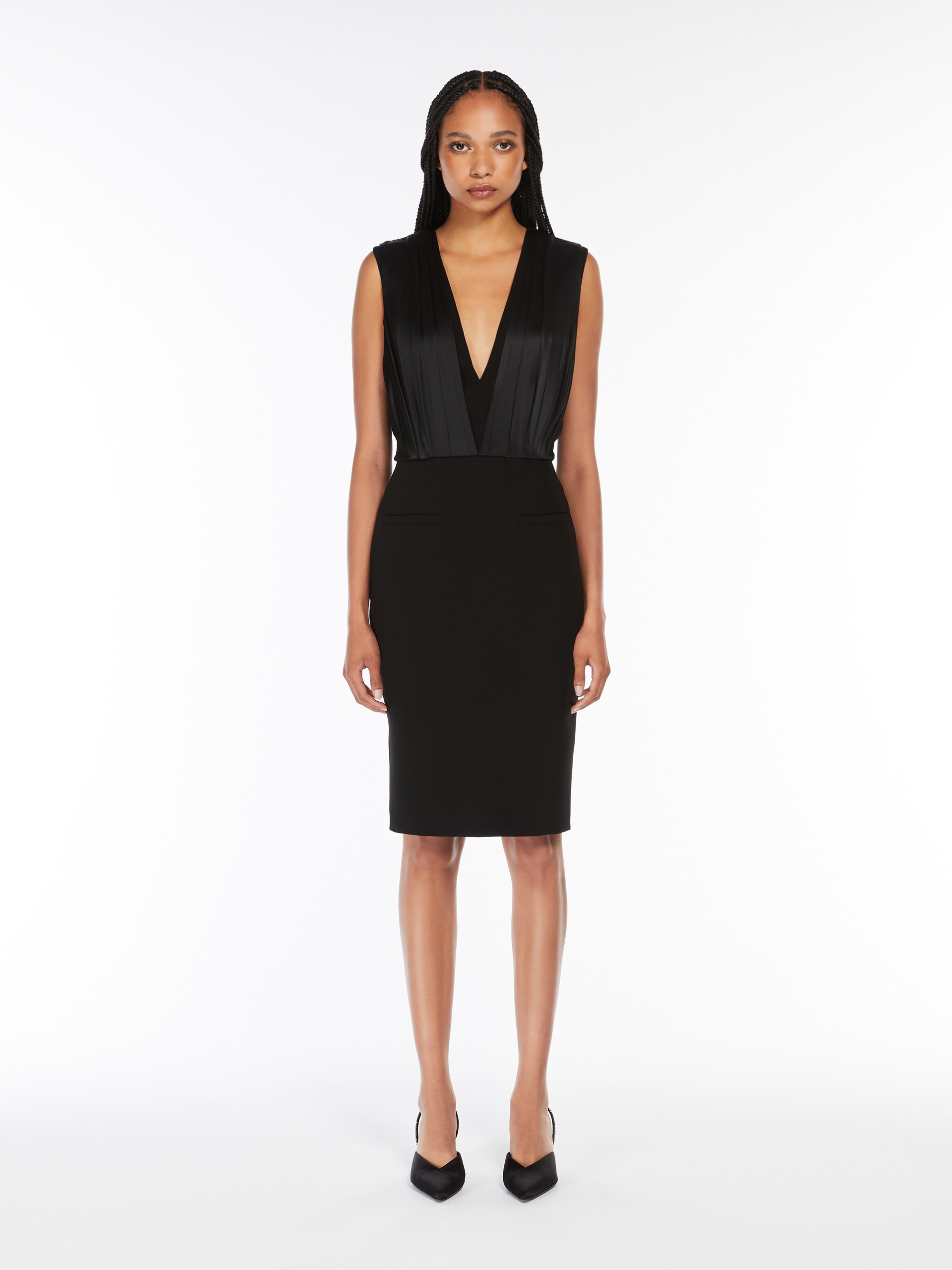 VITTOR Lightweight cady midi dress - 3
