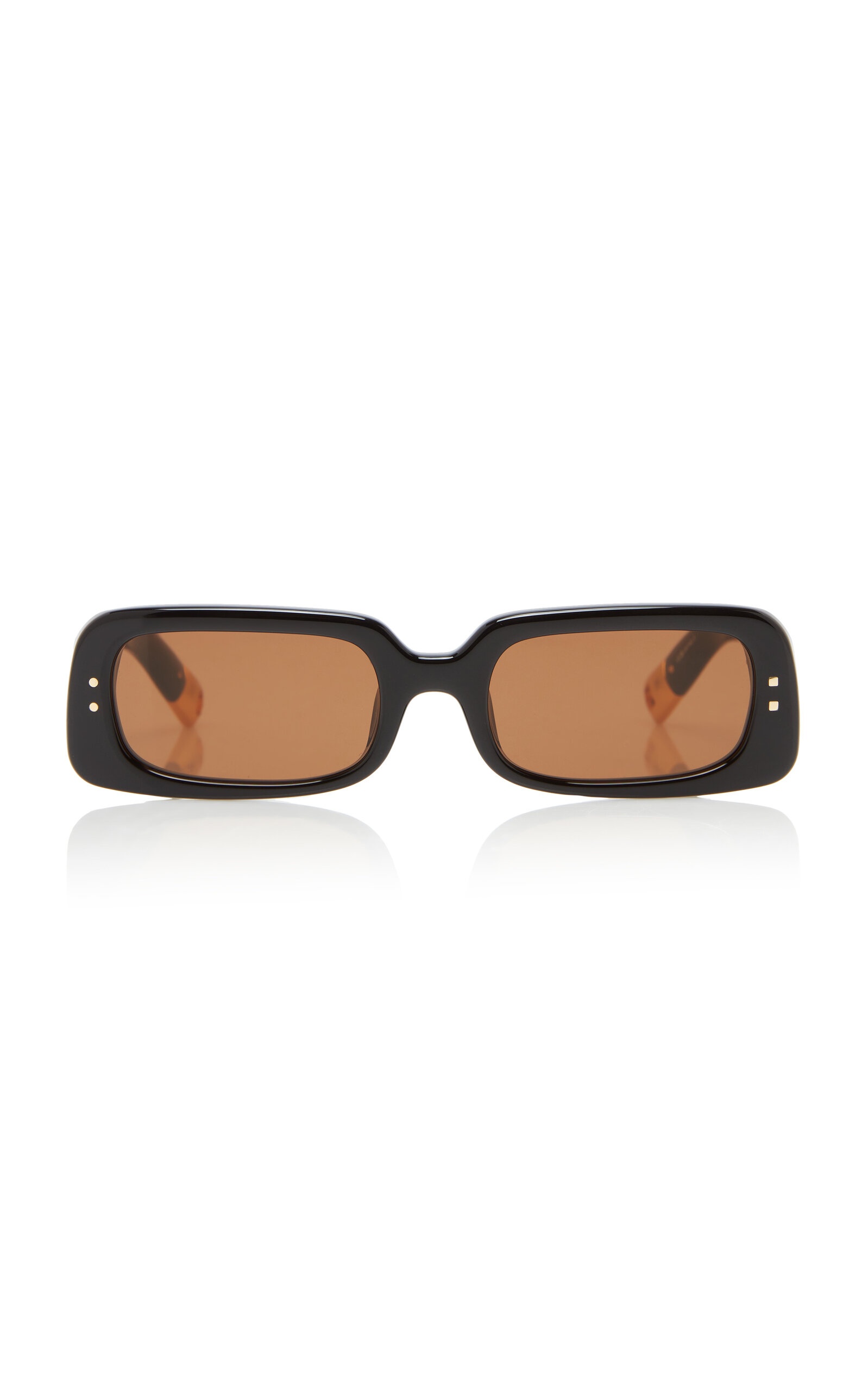 Rectangle-Frame Acetate Sunglasses black - 1