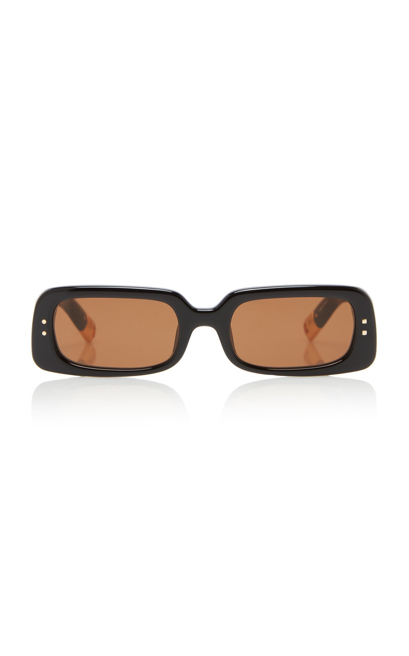 Rectangle-Frame Acetate Sunglasses black - 1