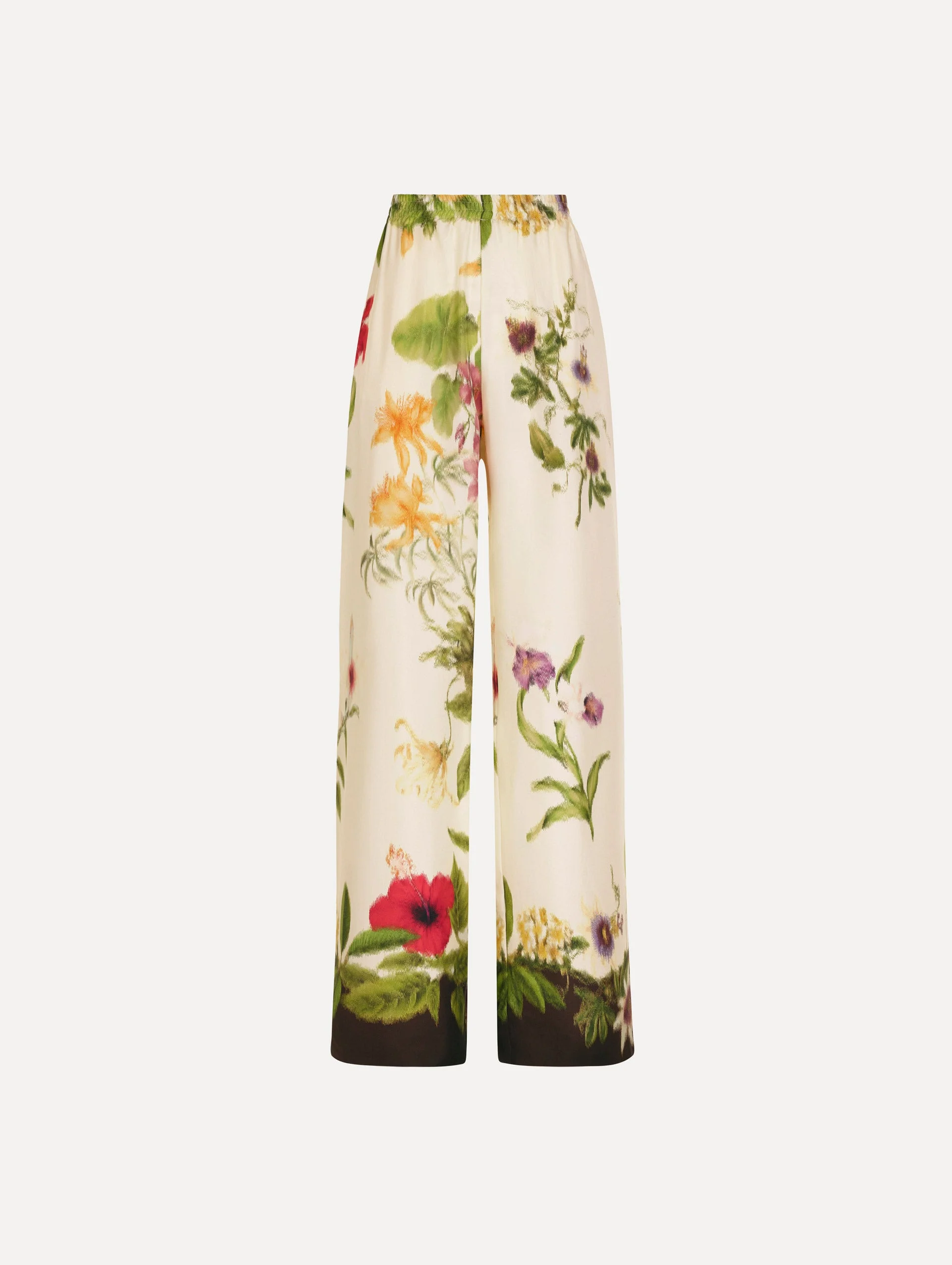 DOMINICAN MIXED-FLORAL WIDE LEG PANT - 1