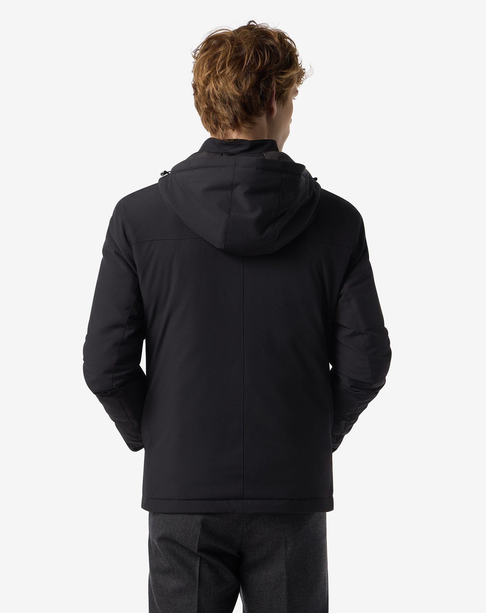 Black stretch technical fabric jacket - 3