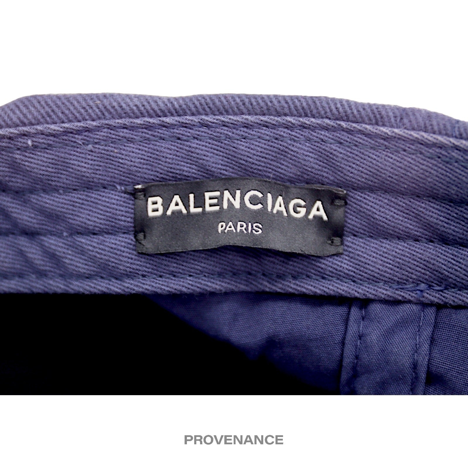 Balenciaga Embroidered Logo Cap - Washed Navy - 11