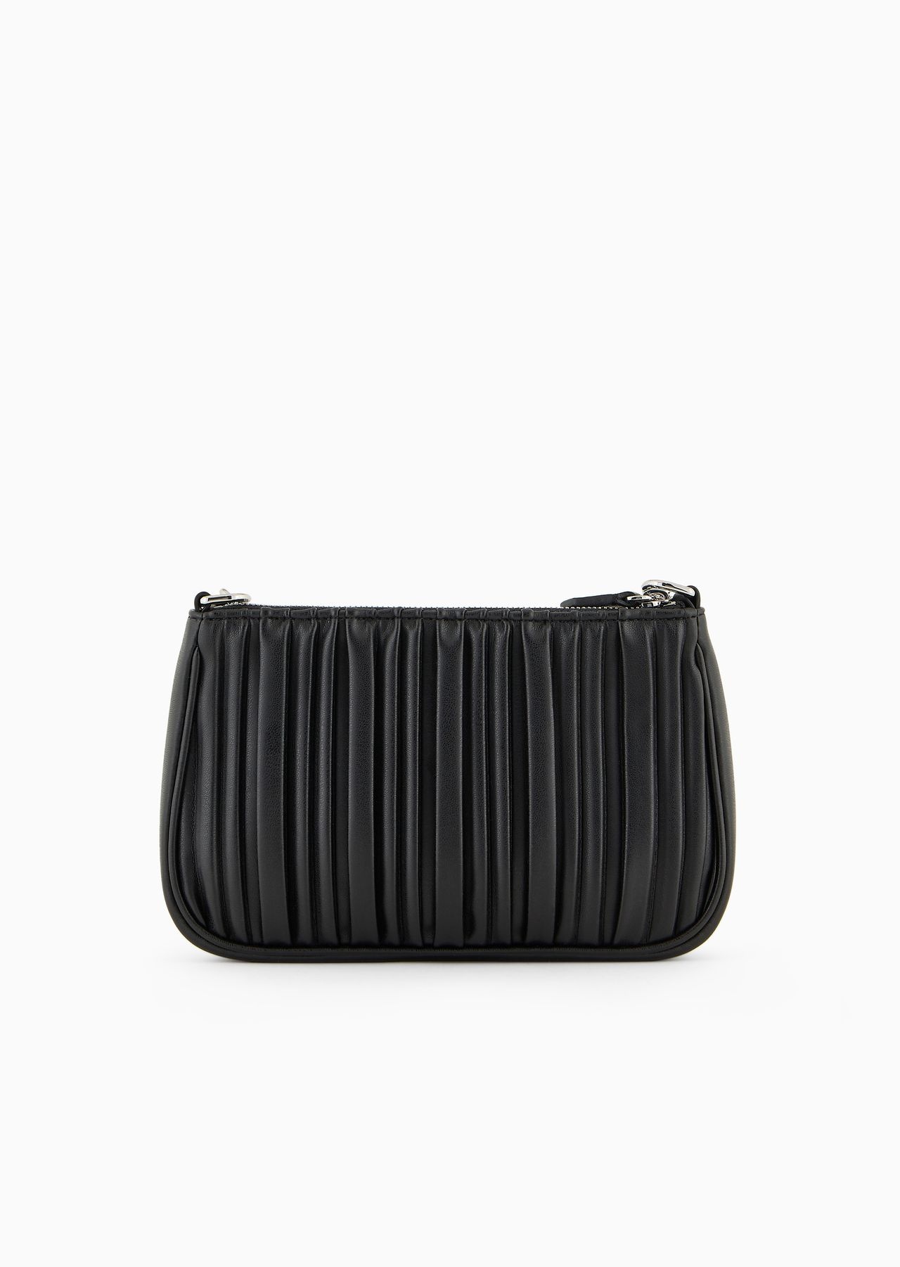 ASV double mini shoulder bag in pleated, recycled faux nappa leather - 3